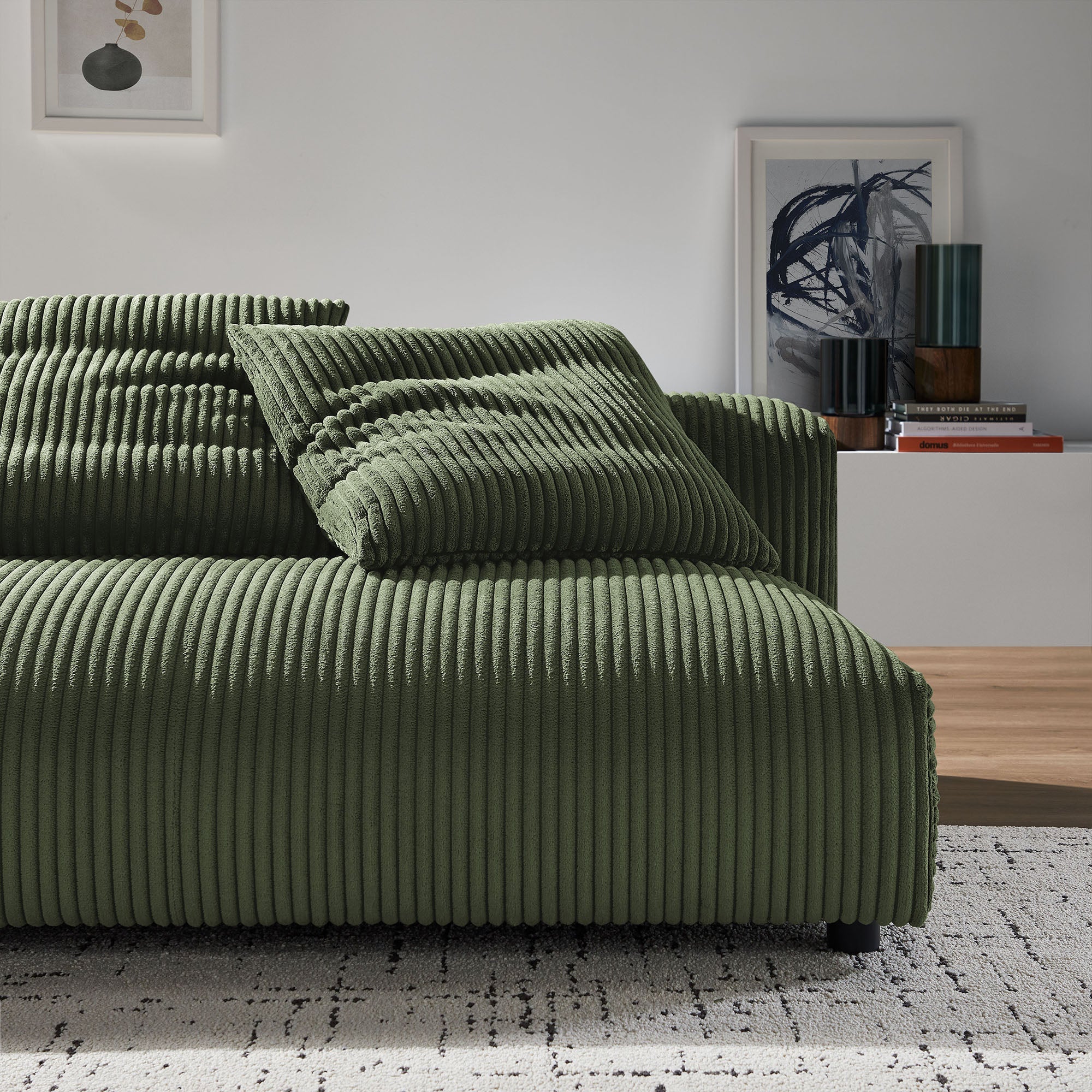 Chaise sans accoudoirs rembourrée en duvet Commix