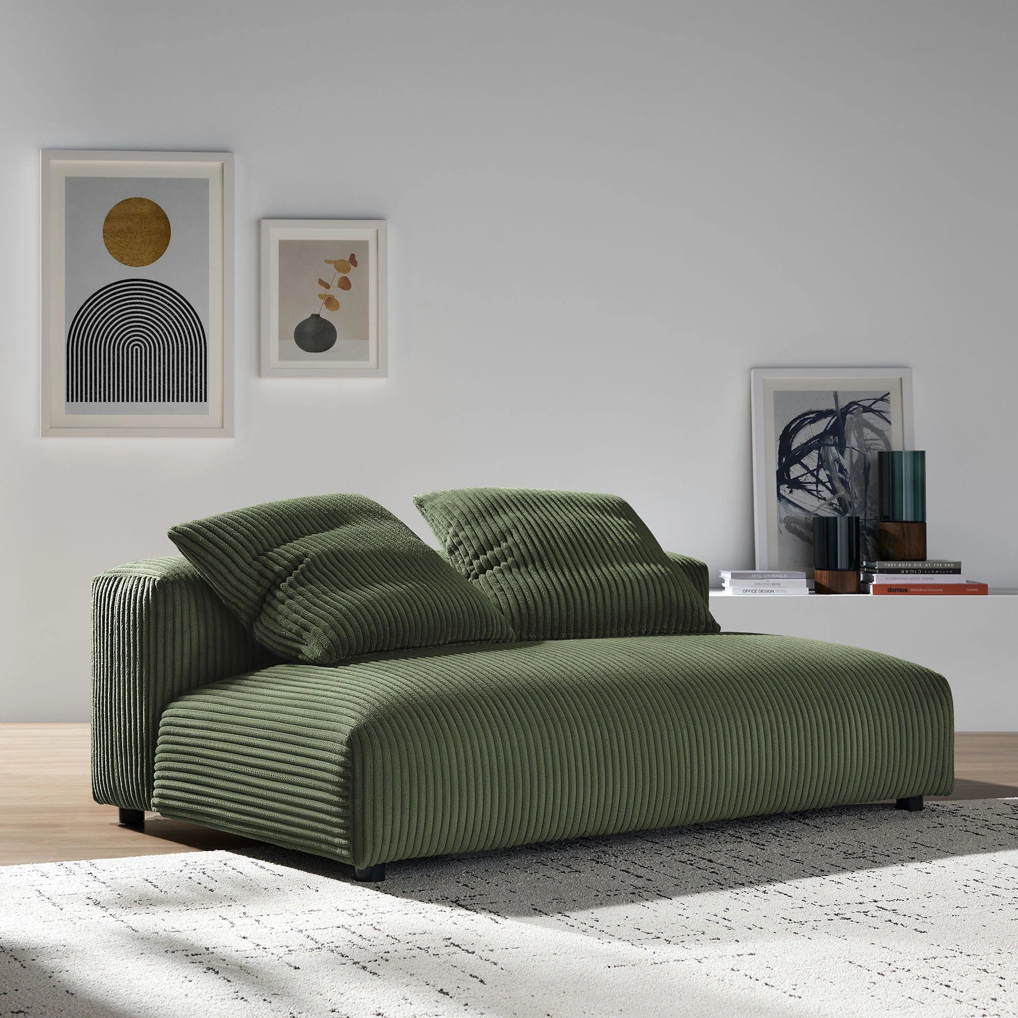 Chaise sans accoudoirs rembourrée en duvet Commix