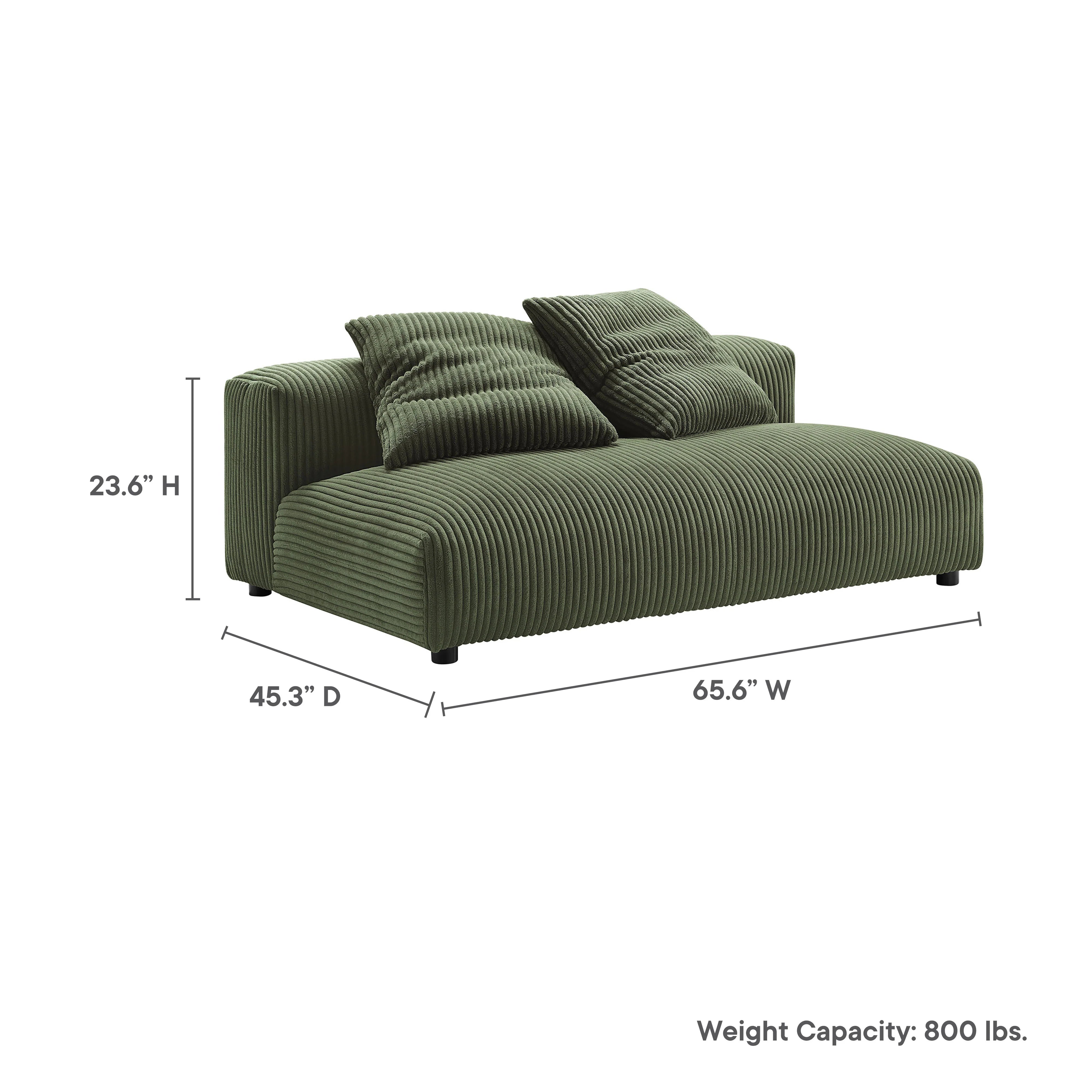 Chaise sans accoudoirs rembourrée en duvet Commix