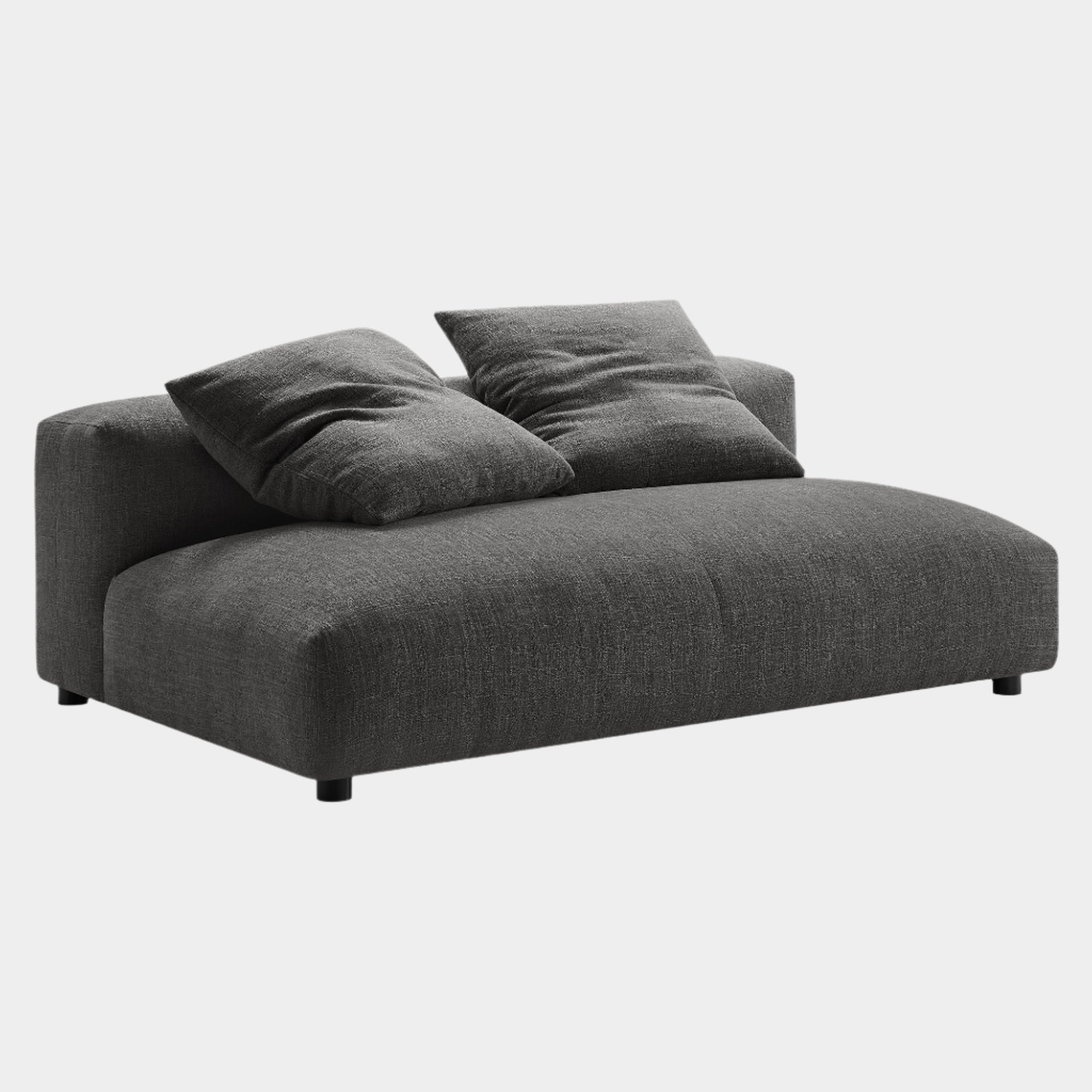 Chaise sans accoudoirs rembourrée en duvet Commix