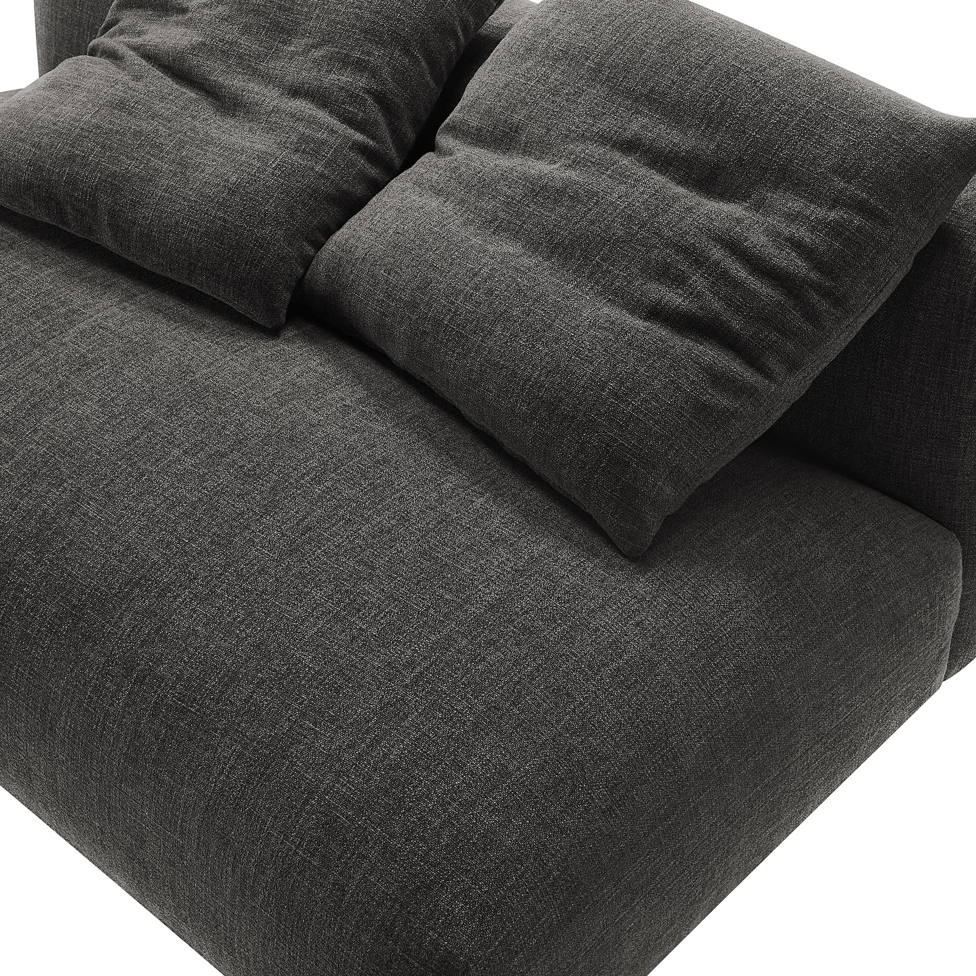 Chaise sans accoudoirs rembourrée en duvet Commix