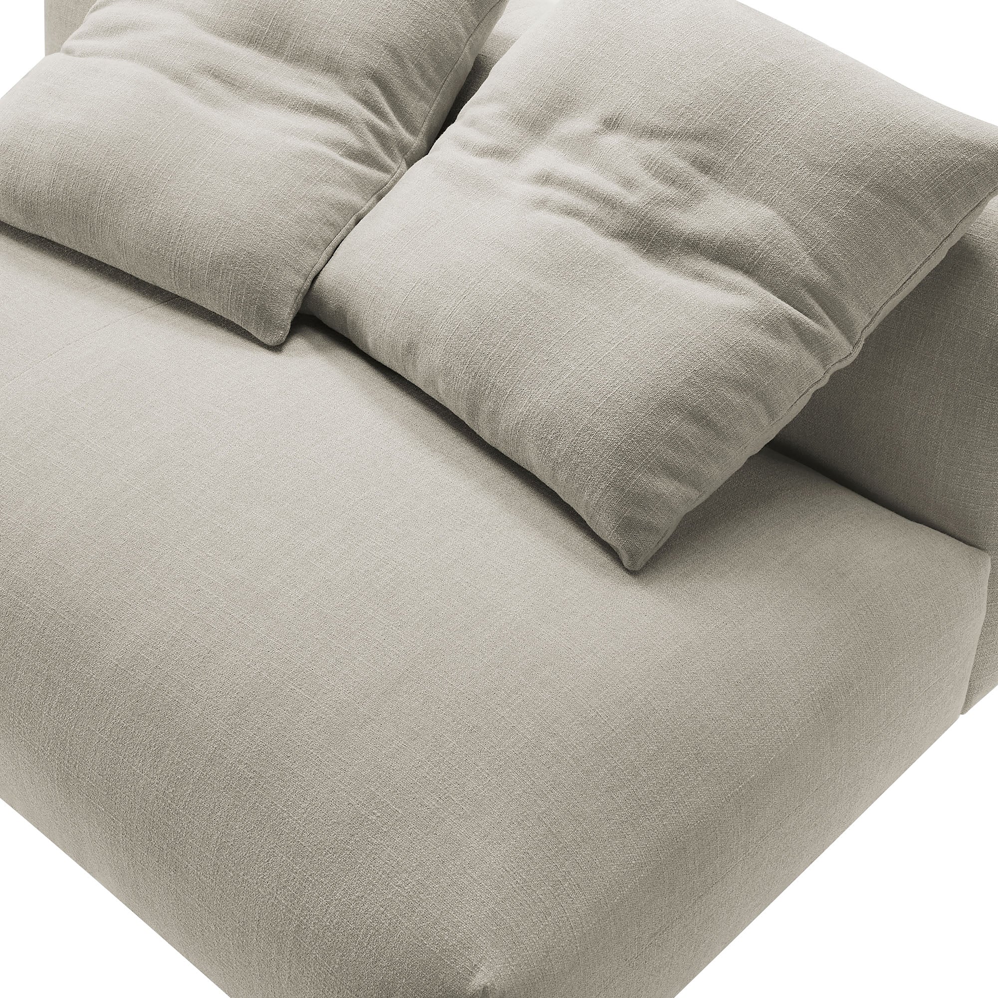 Chaise sans accoudoirs rembourrée en duvet Commix