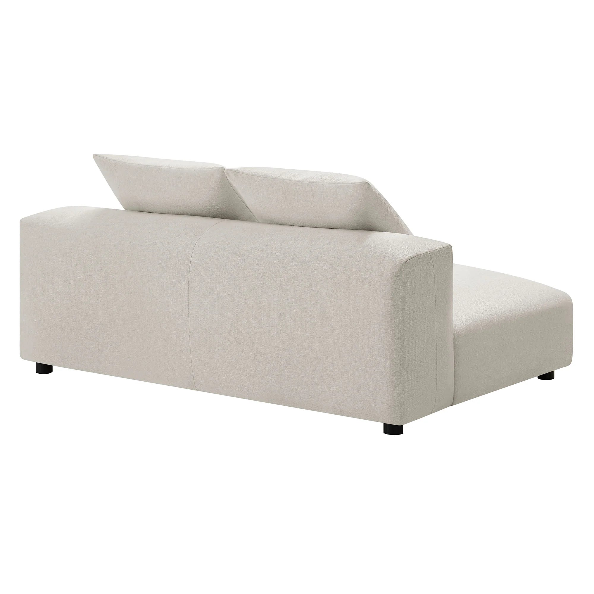 Chaise sans accoudoirs rembourrée en duvet Commix