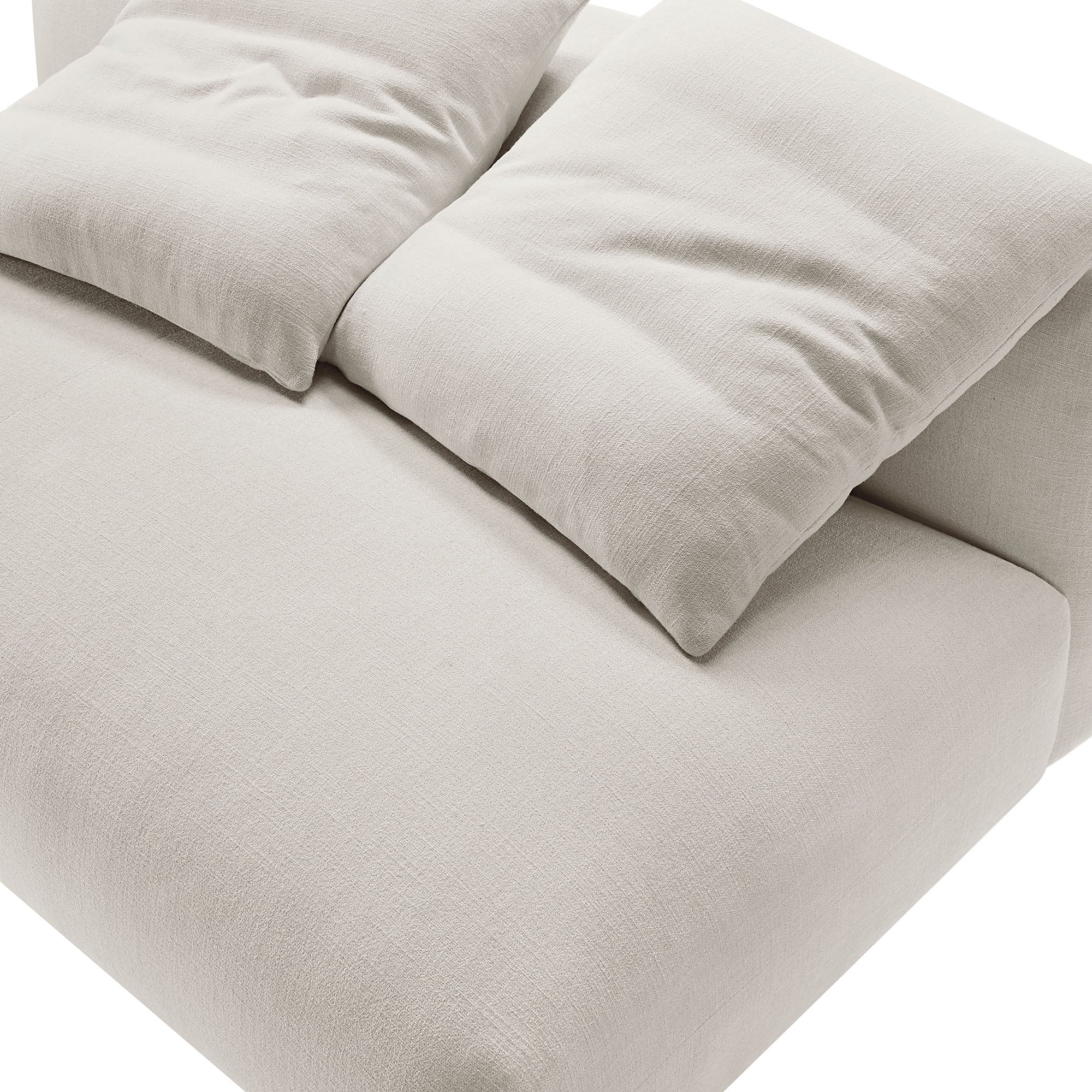 Chaise sans accoudoirs rembourrée en duvet Commix