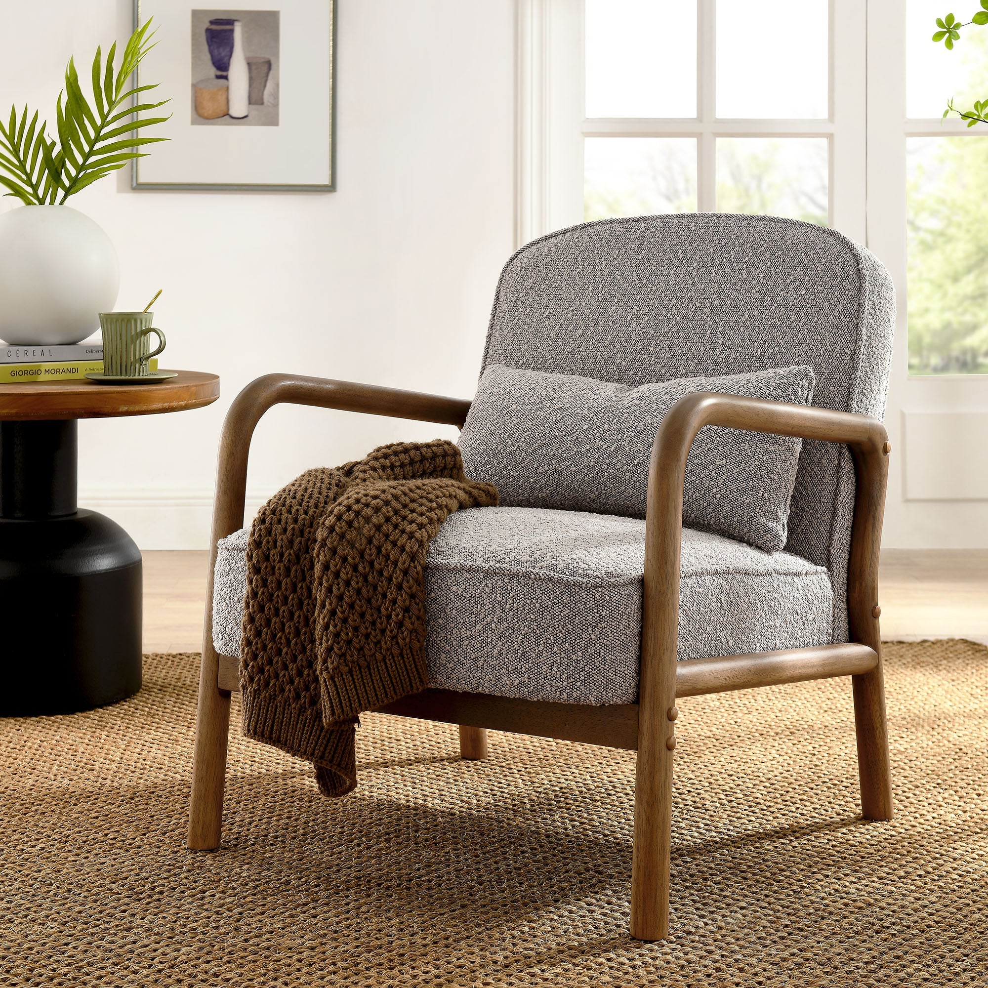 Fauteuil rembourré Charlie Boucle