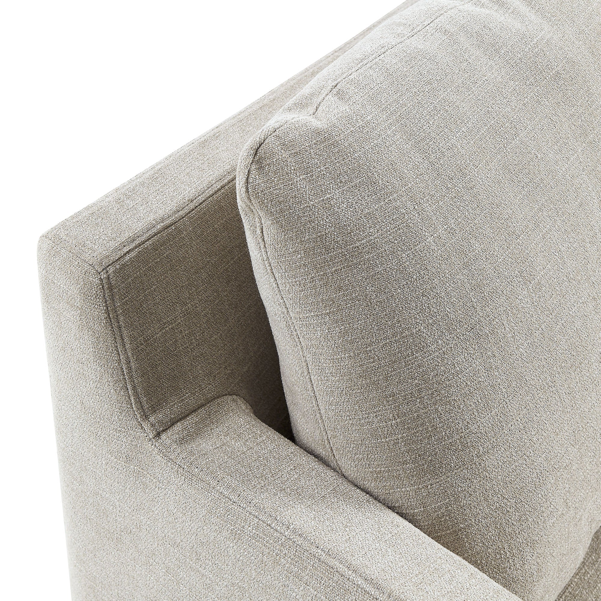 Fauteuil pivotant recouvert de lin serein