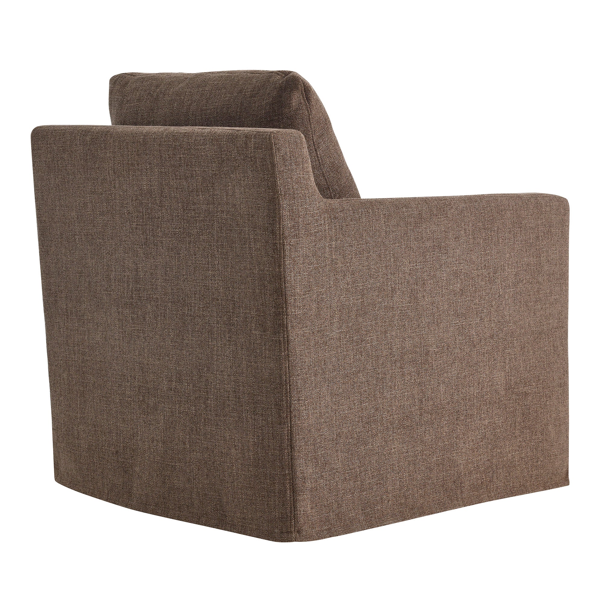 Fauteuil pivotant recouvert de lin serein