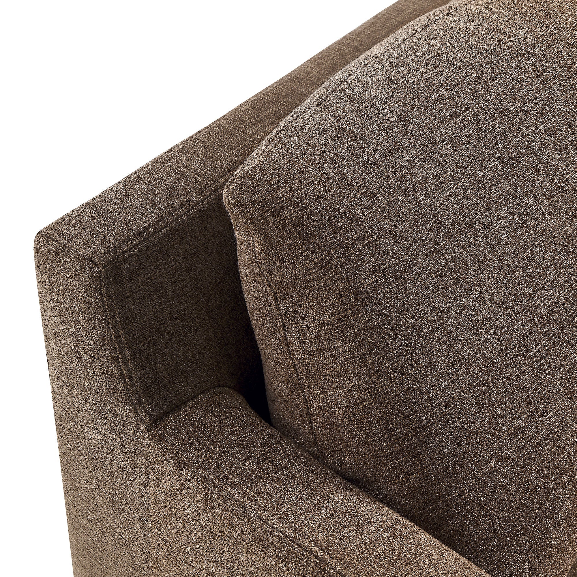 Fauteuil pivotant recouvert de lin serein