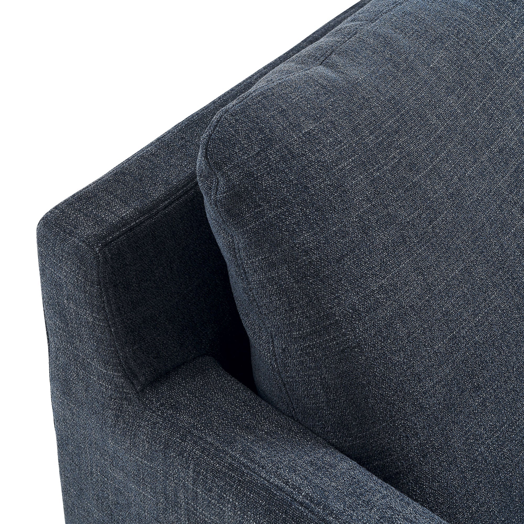 Fauteuil pivotant recouvert de lin serein