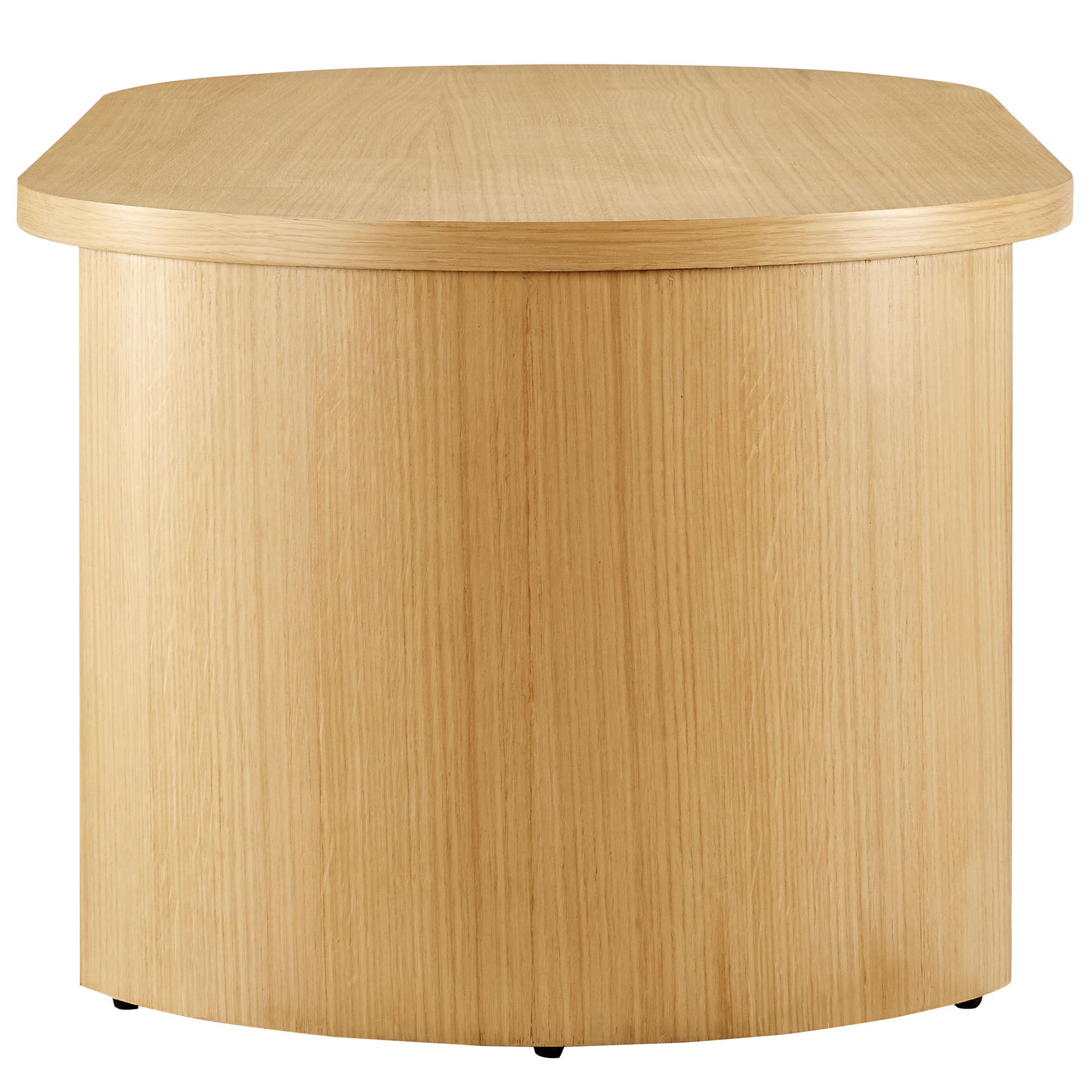 Aspect Oval Wood Coffee Table in Oak