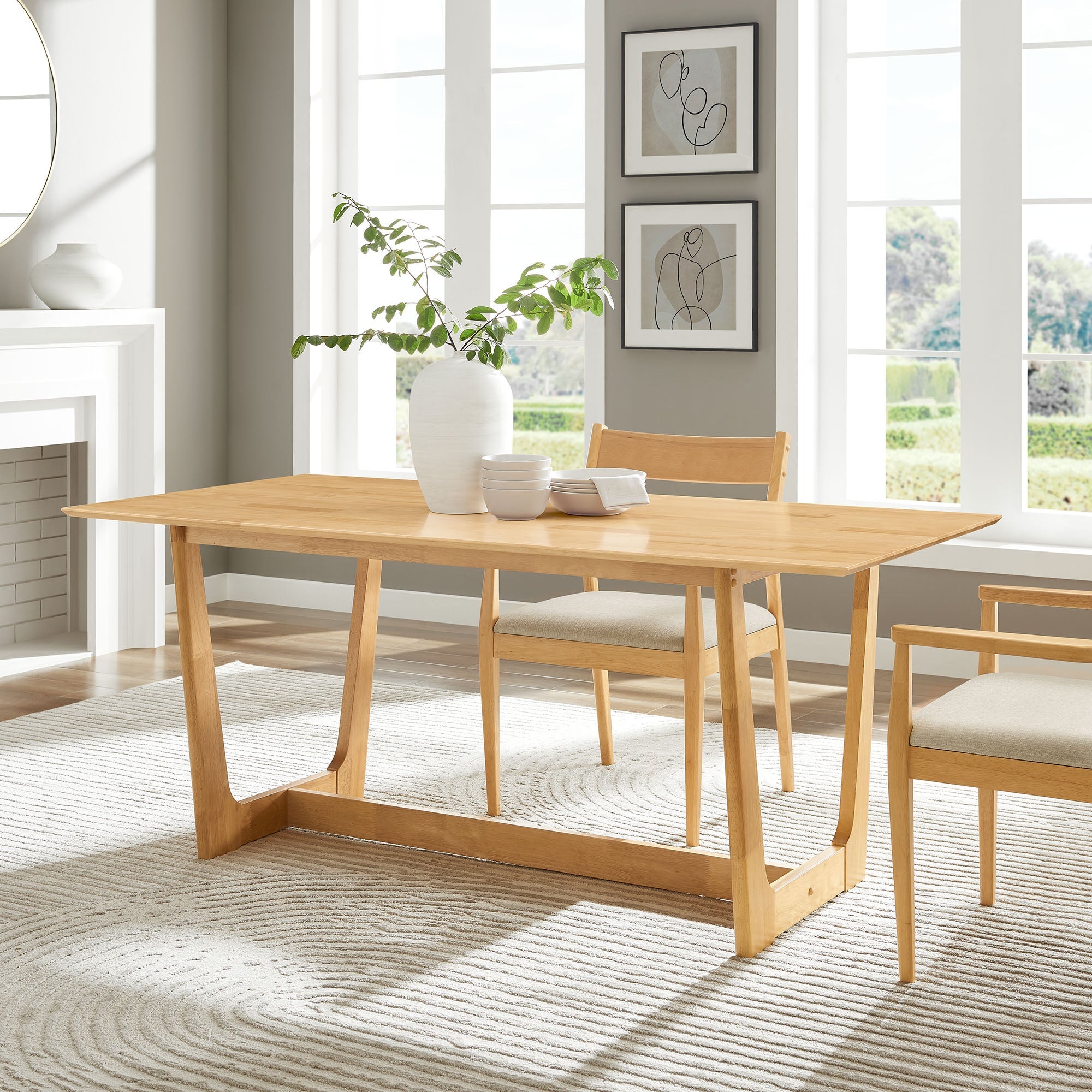 Table à manger rectangulaire en bois Solara de 71 po