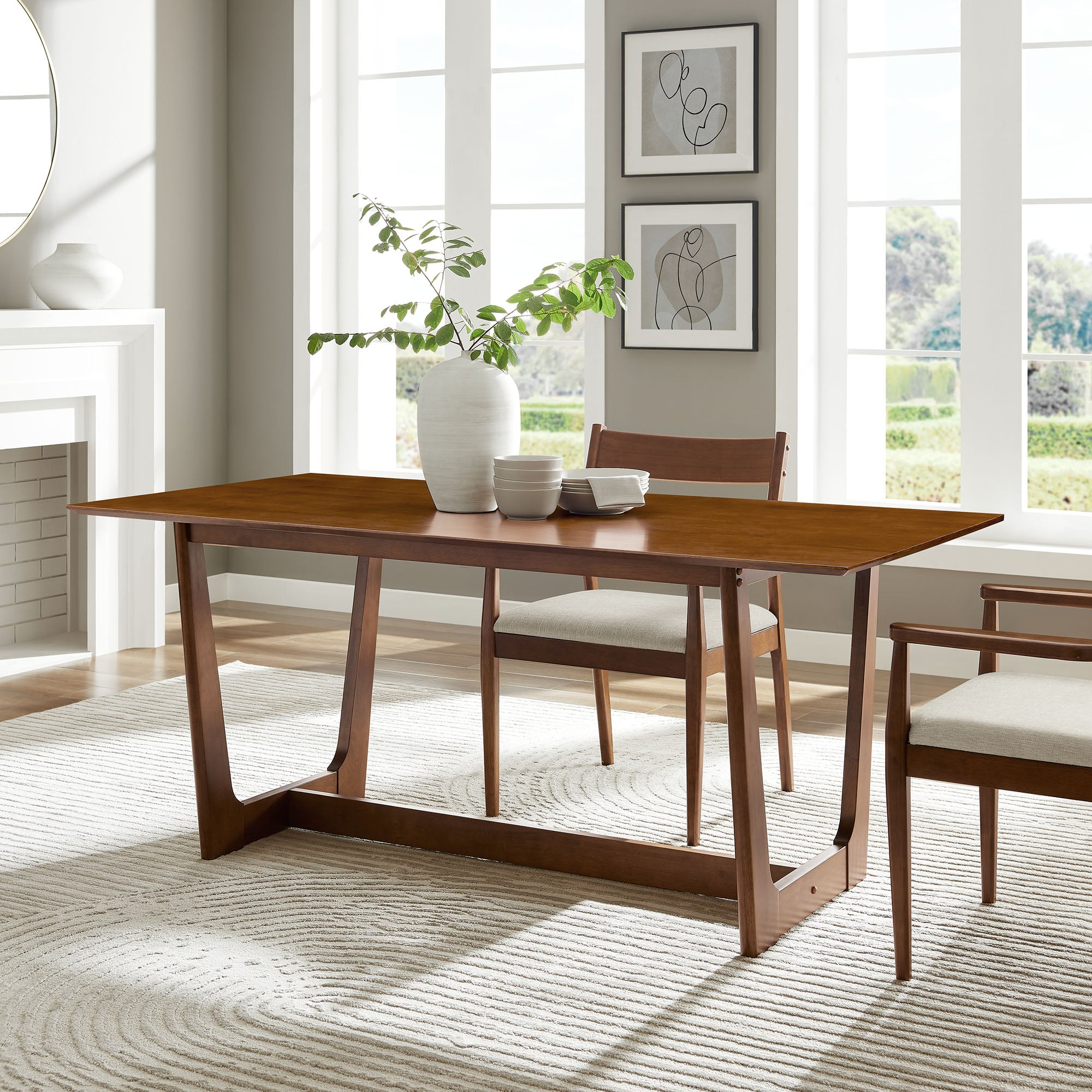 Table à manger rectangulaire en bois Solara de 71 po