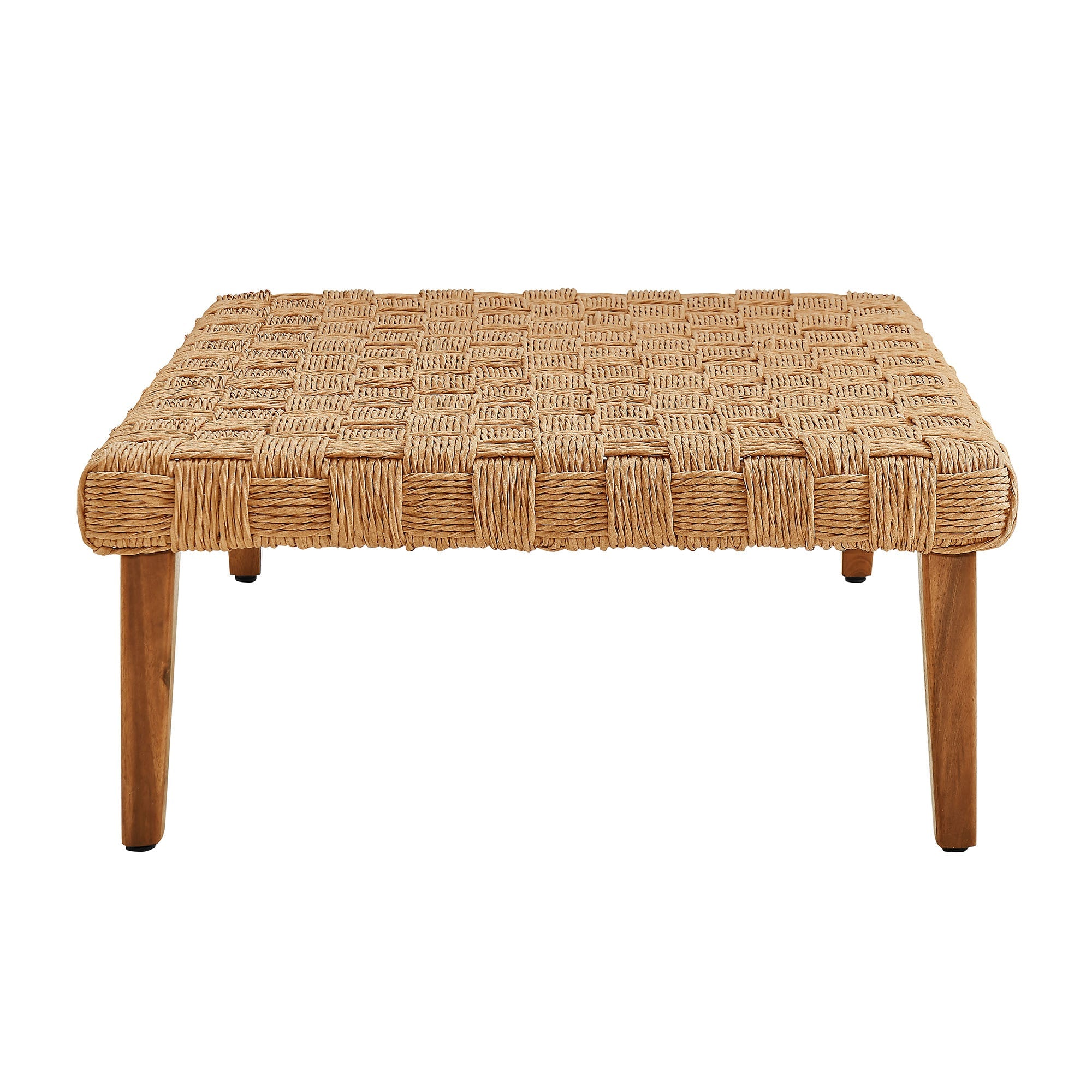 Thames Outdoor Patio Wicker Outdoor Patio Rattan Coffee Table in Natural