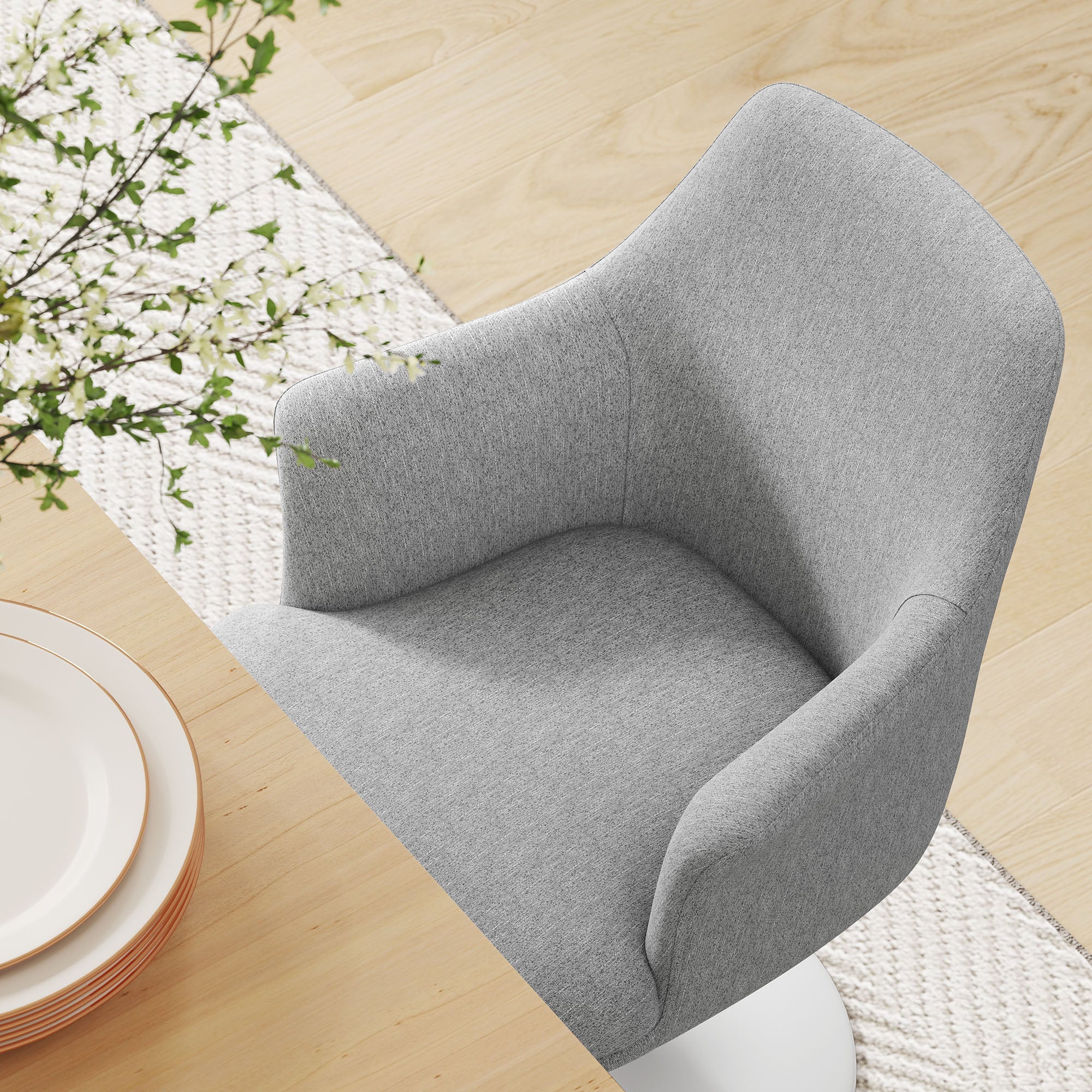 Lippa Swivel Dining Upholstered Armchair