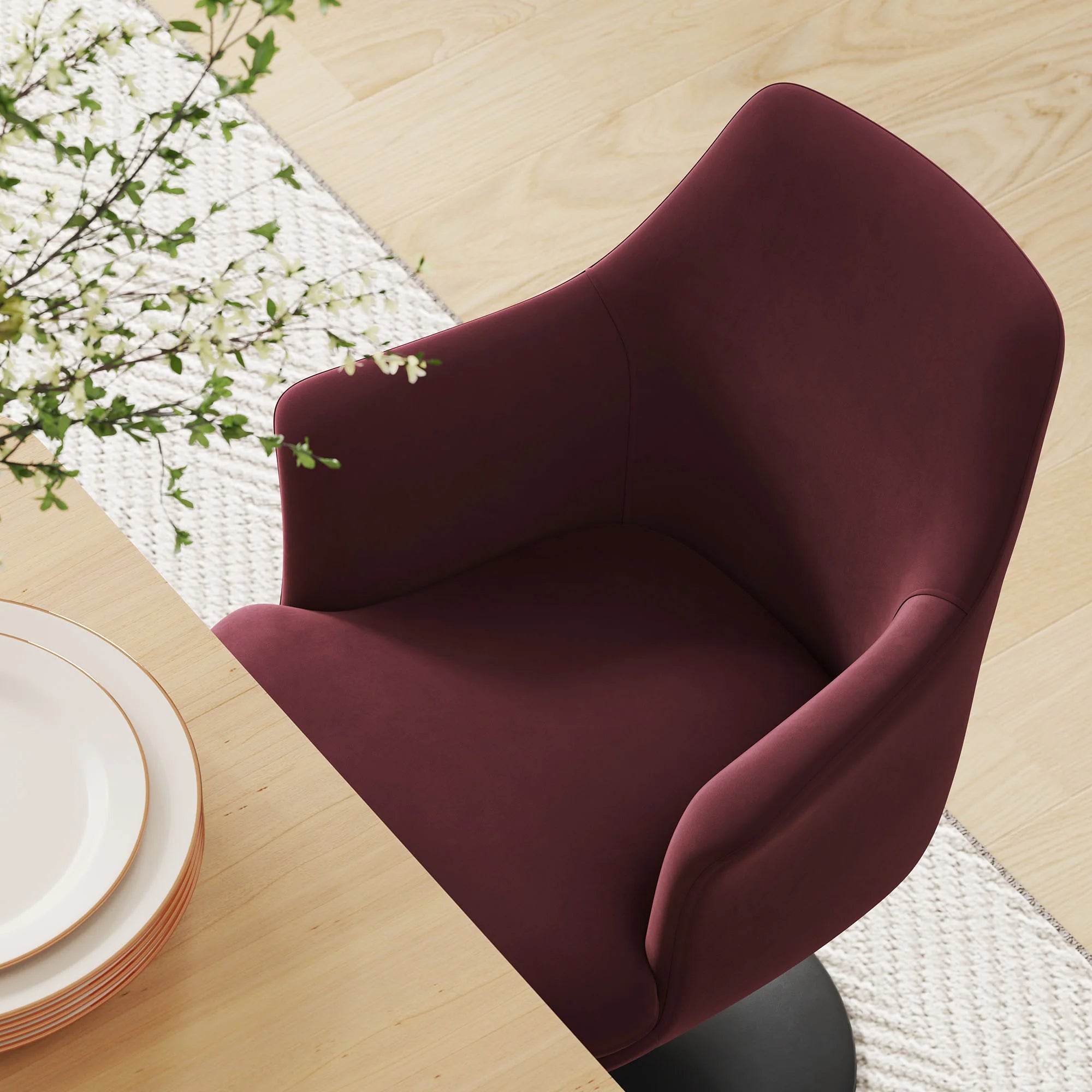 Lippa Swivel Dining Upholstered Armchair