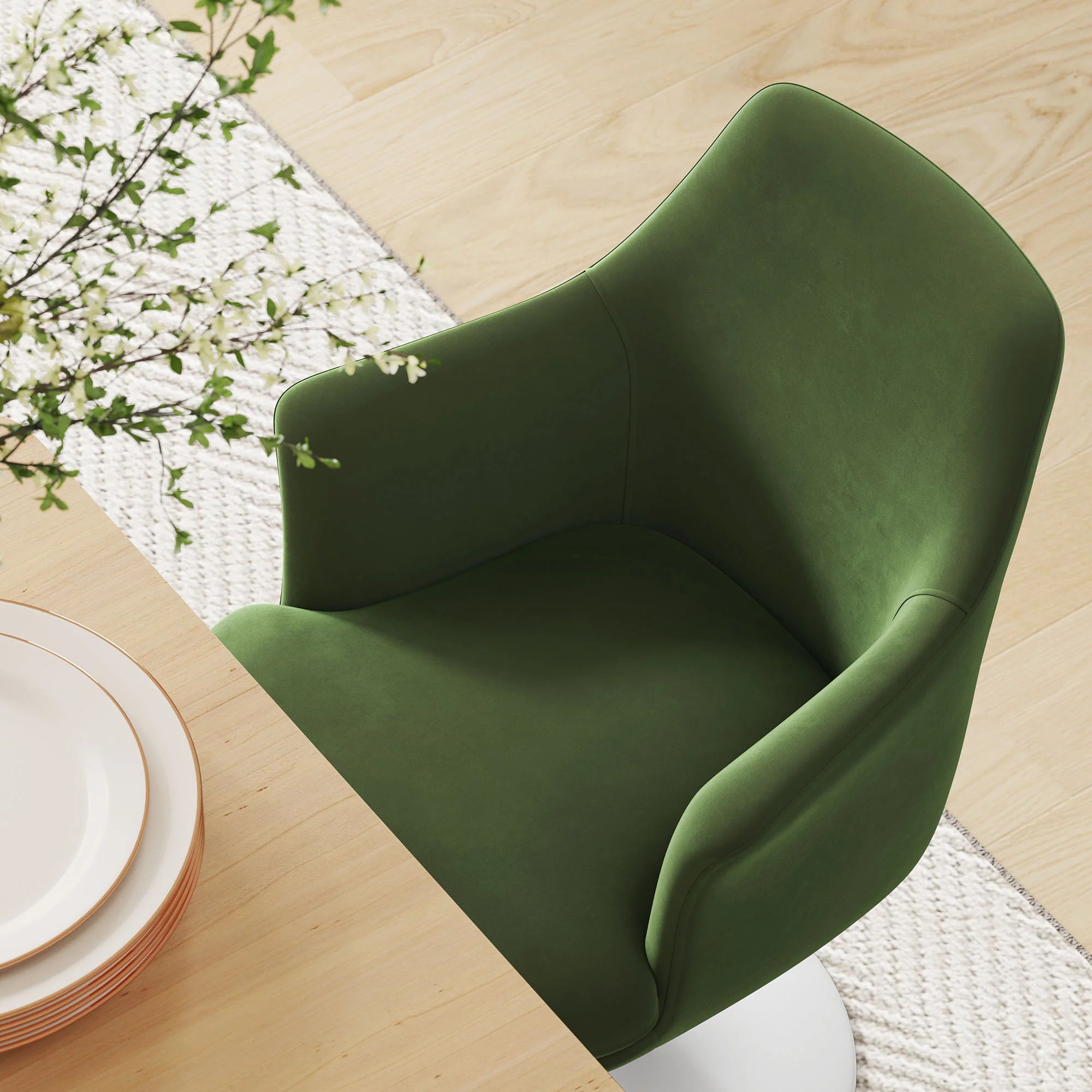 Lippa Swivel Dining Upholstered Armchair