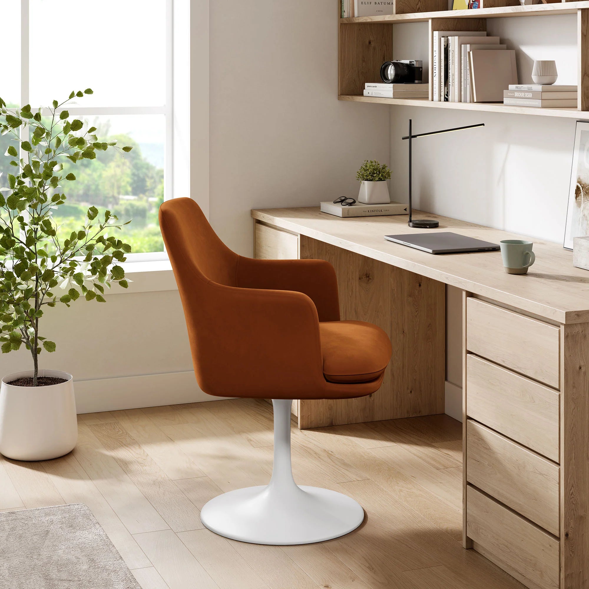 Lippa Swivel Dining Upholstered Armchair