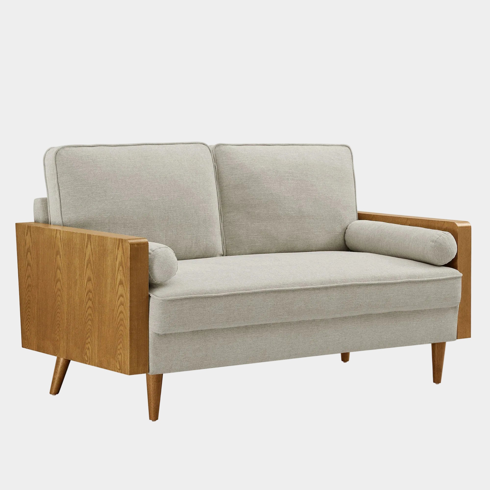Kellan Heathered Weave Fabric Loveseat