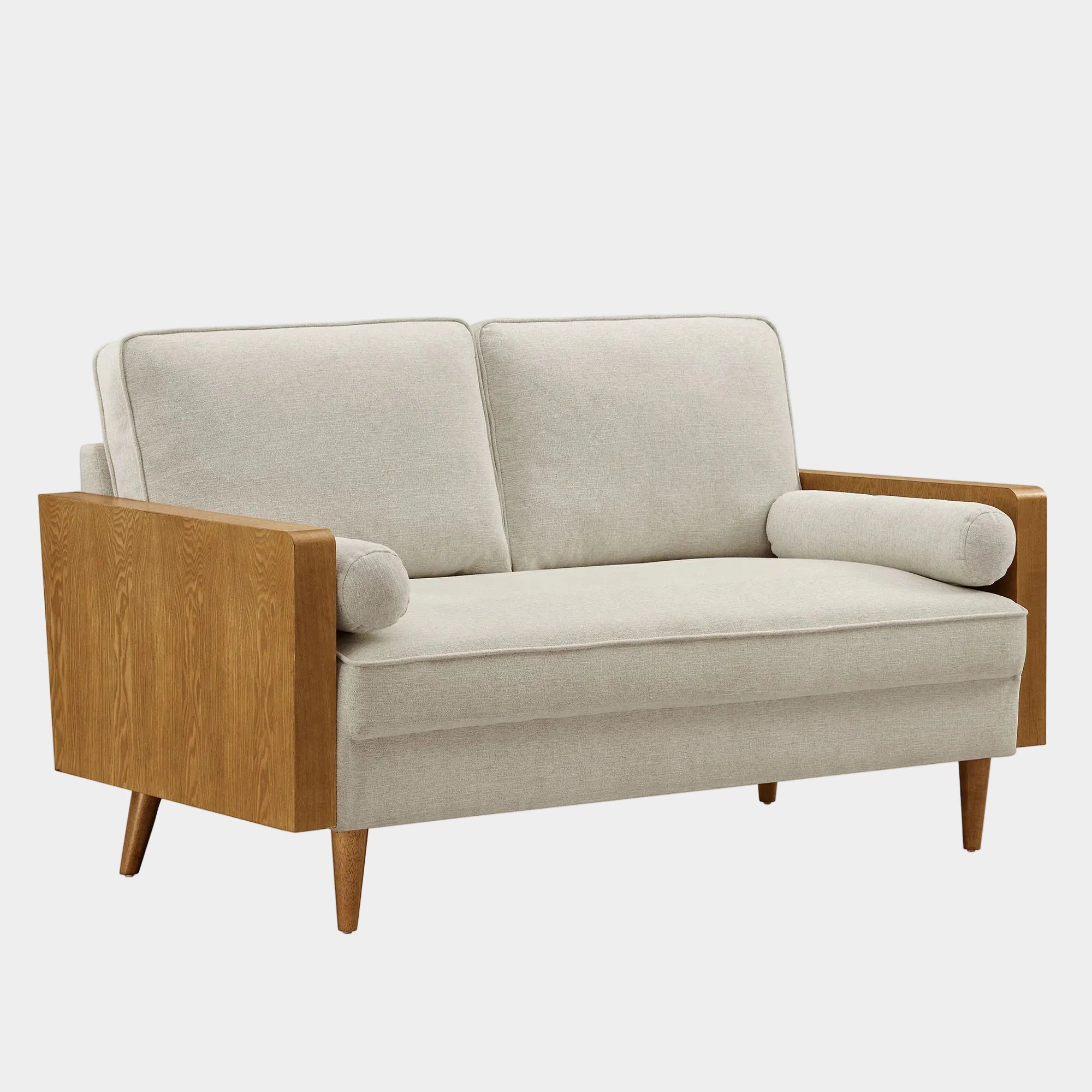 Kellan Heathered Weave Fabric Loveseat