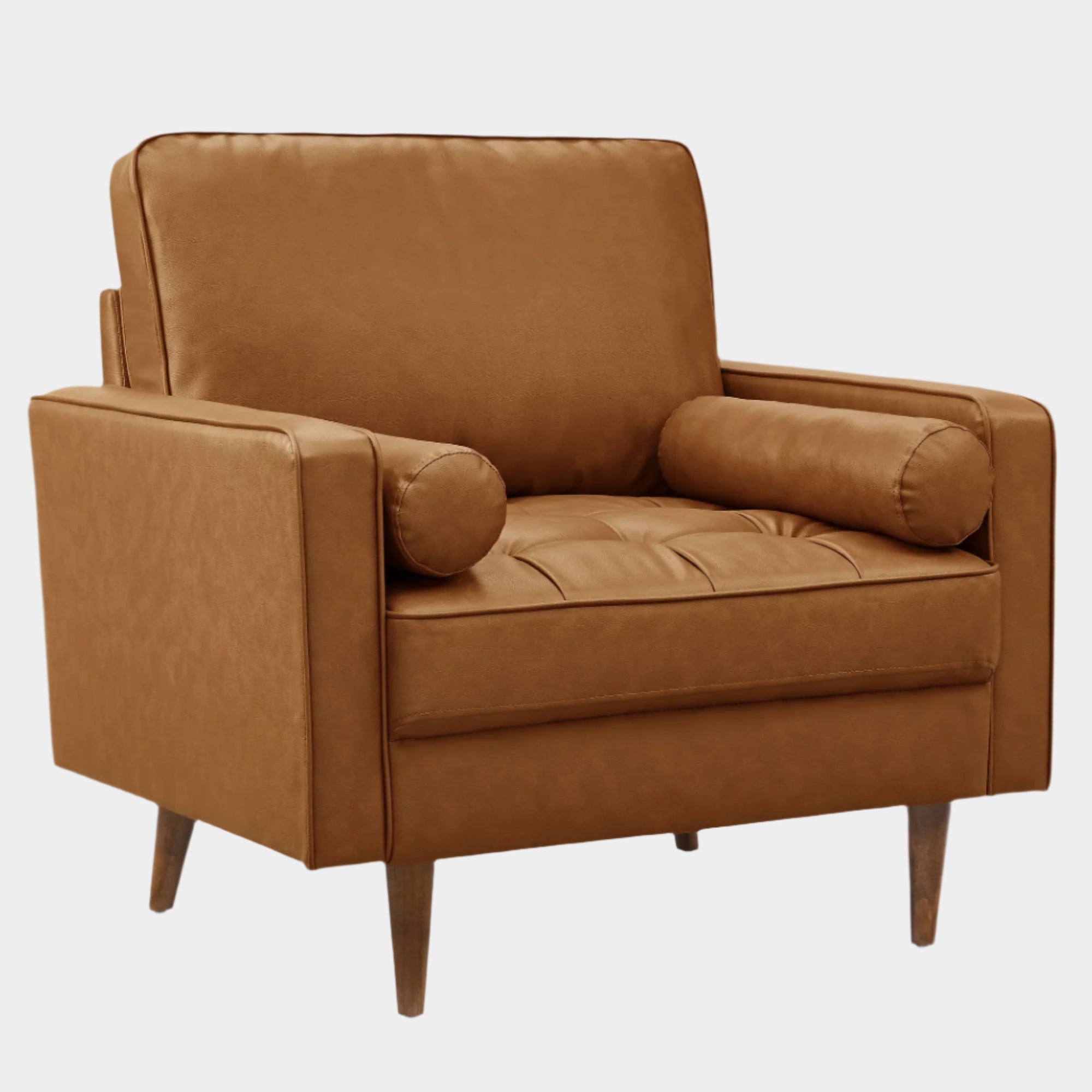 Valour Tufted Vegan Leather Accent Armchair