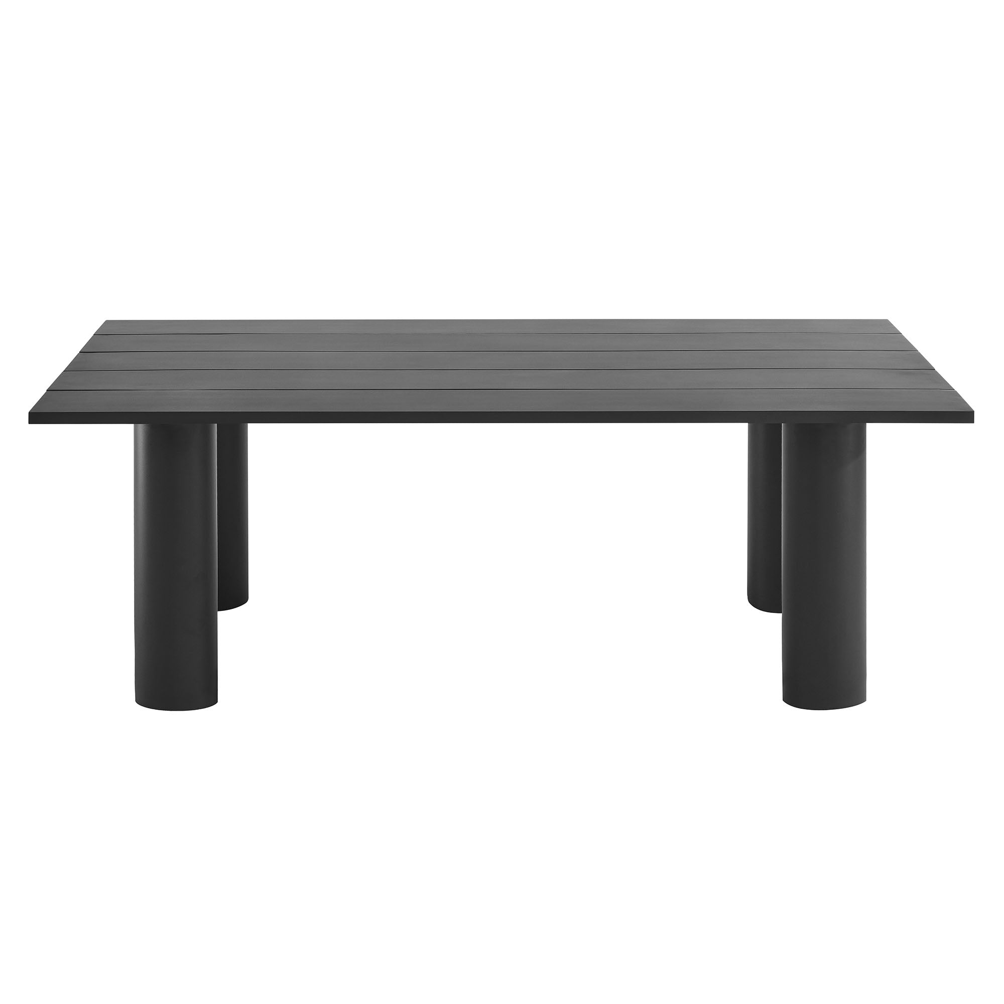 Table à manger rectangulaire en aluminium pour patio extérieur Nautica de 87 po
