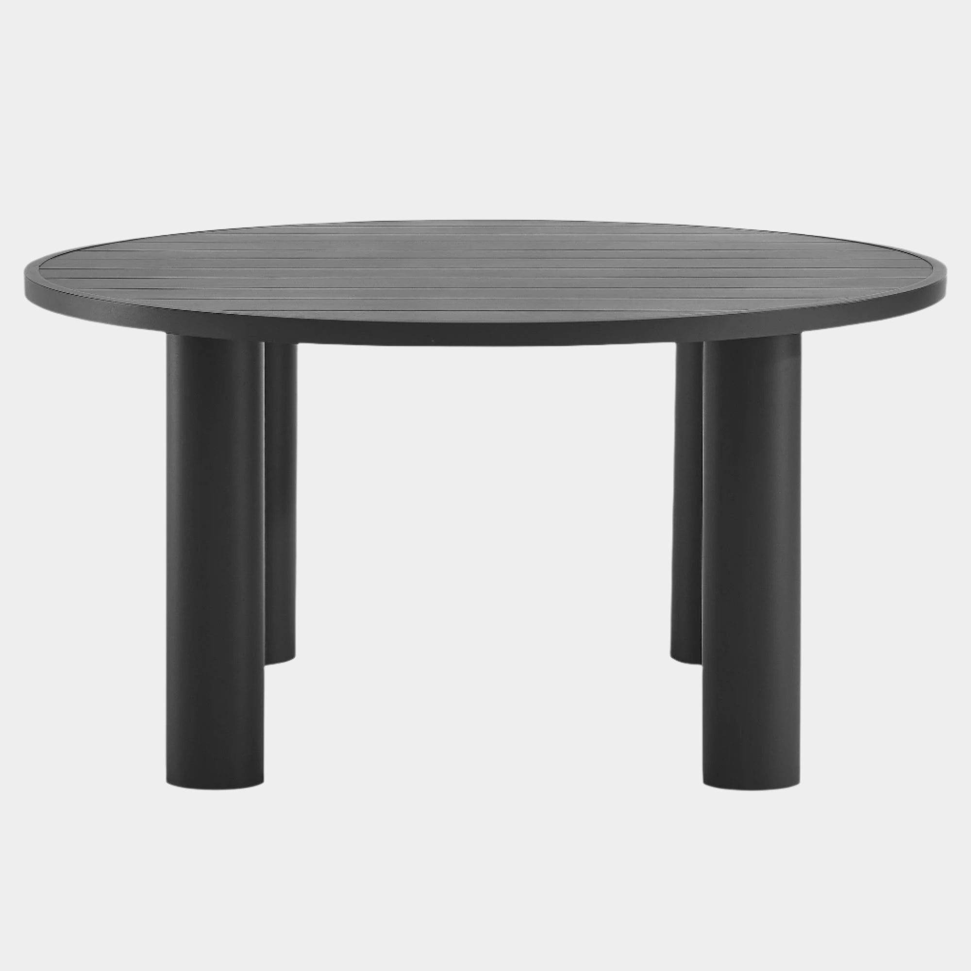 Table à manger ronde en aluminium de 60 po pour patio extérieur Nautica