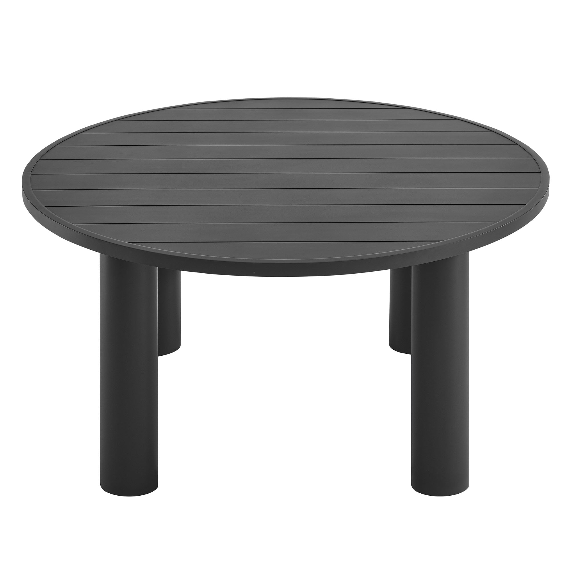 Table à manger ronde en aluminium de 60 po pour patio extérieur Nautica