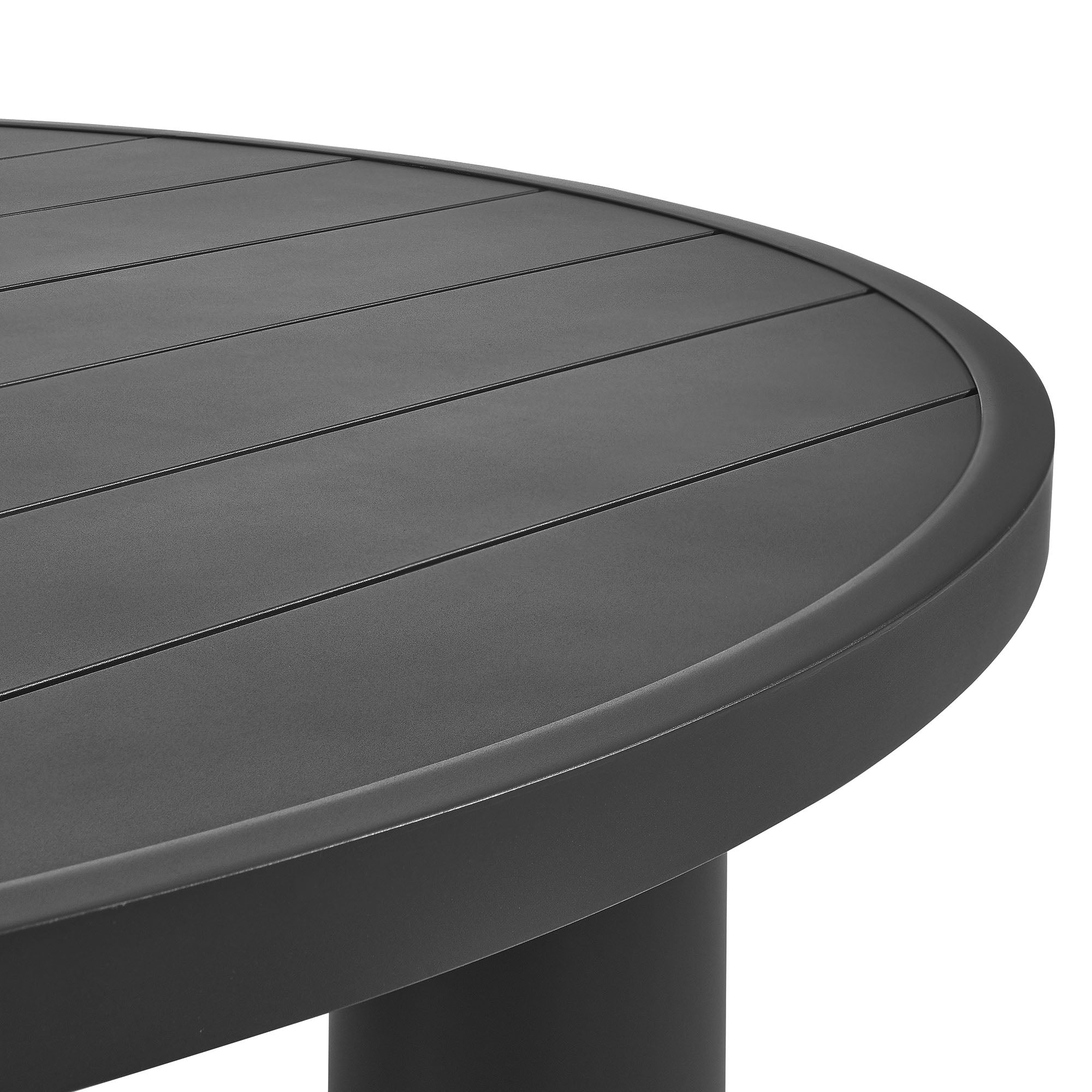 Table à manger ronde en aluminium de 60 po pour patio extérieur Nautica