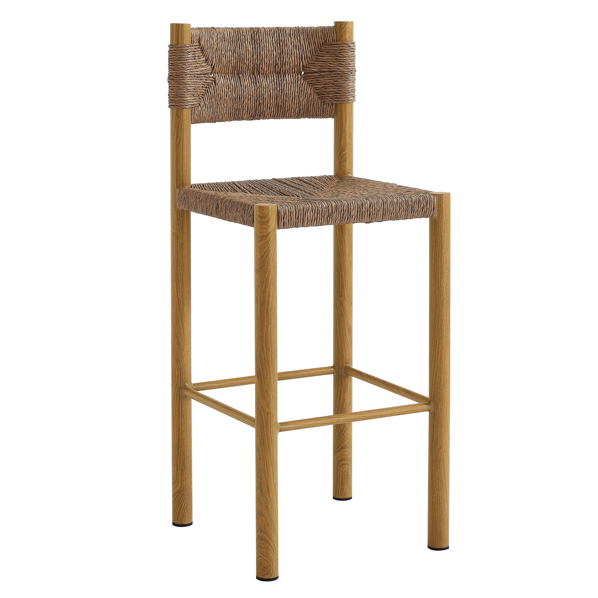 Ensemble de 2 tabourets de bar en rotin et aluminium pour patio extérieur Parkland