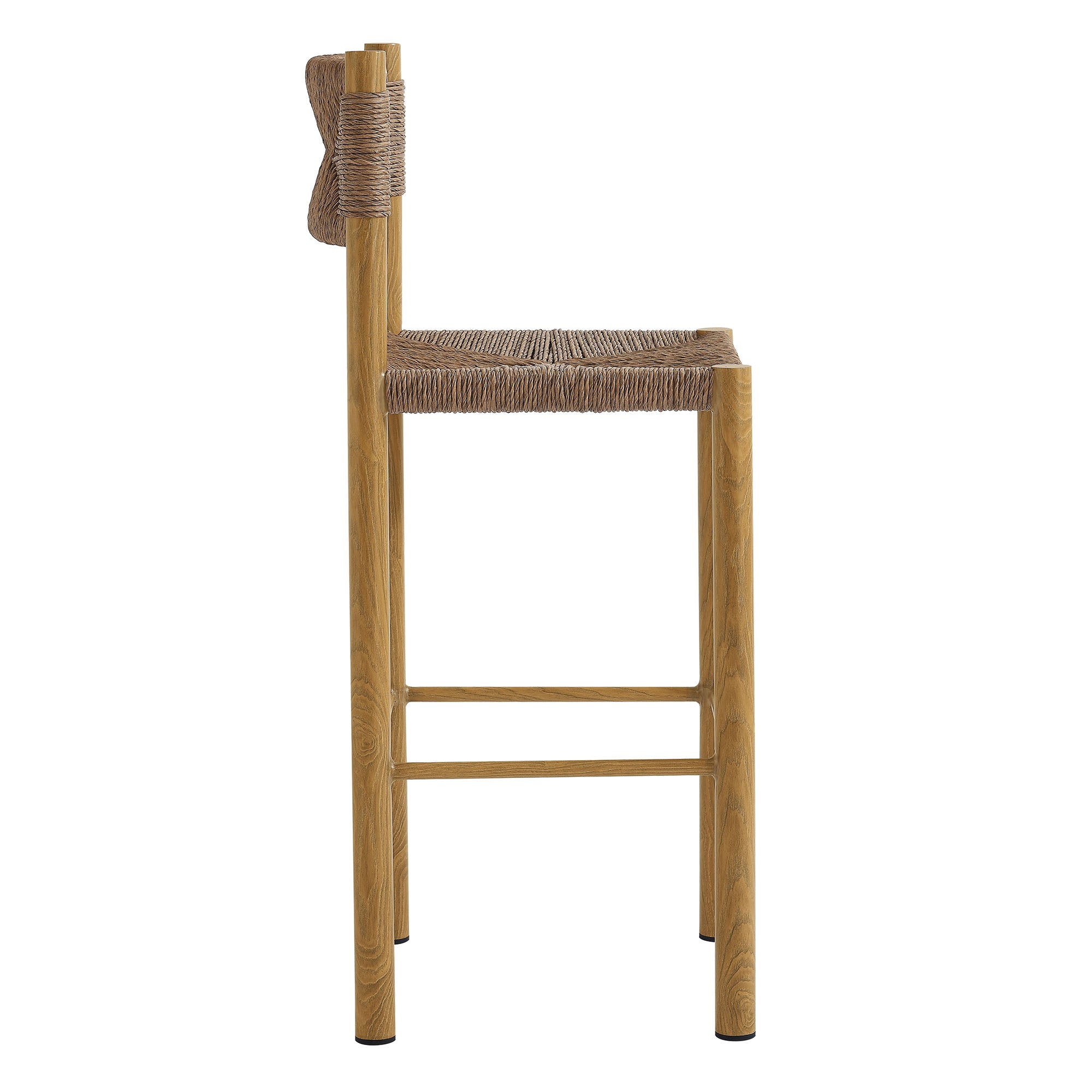 Ensemble de 2 tabourets de bar en rotin et aluminium pour patio extérieur Parkland