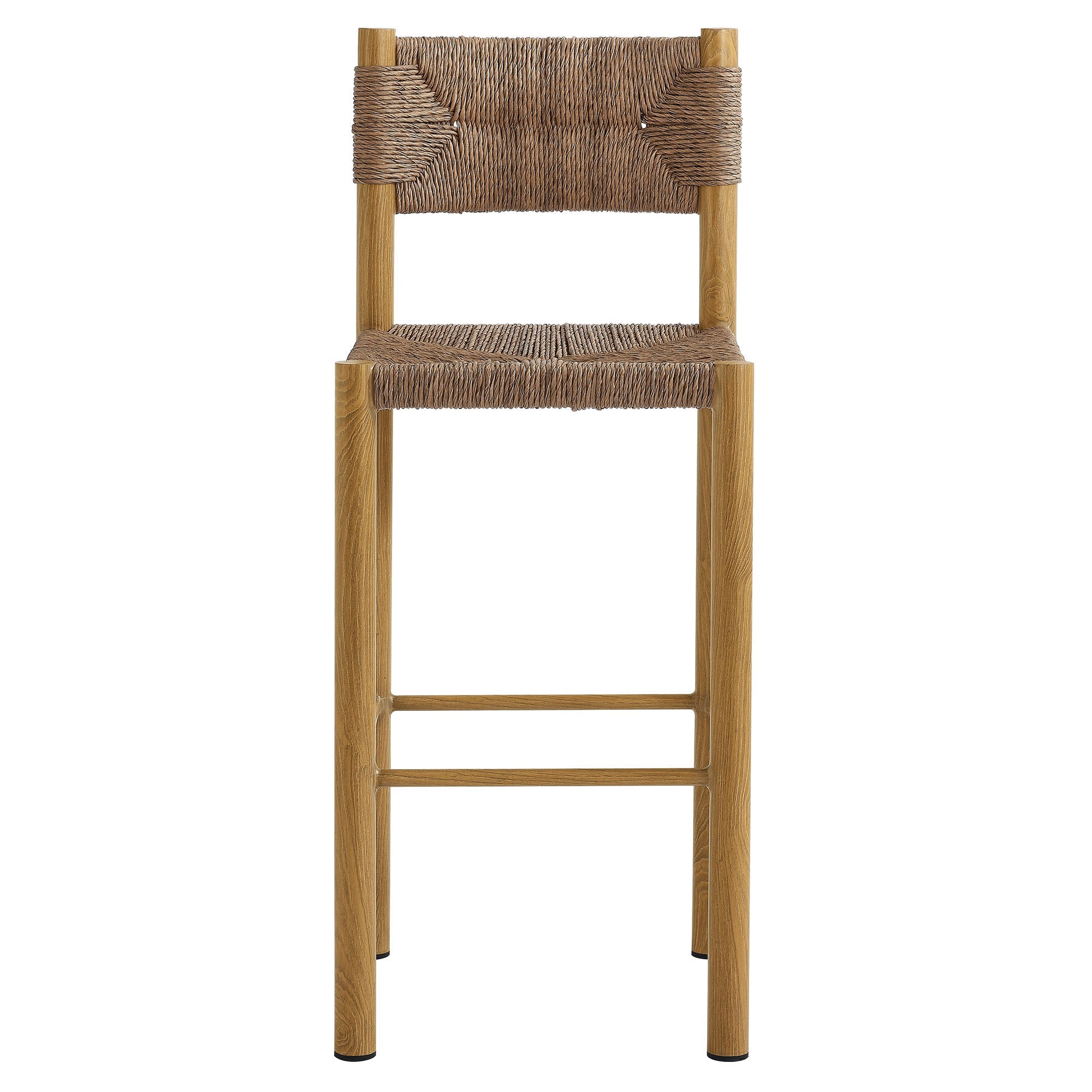 Ensemble de 2 tabourets de bar en rotin et aluminium pour patio extérieur Parkland