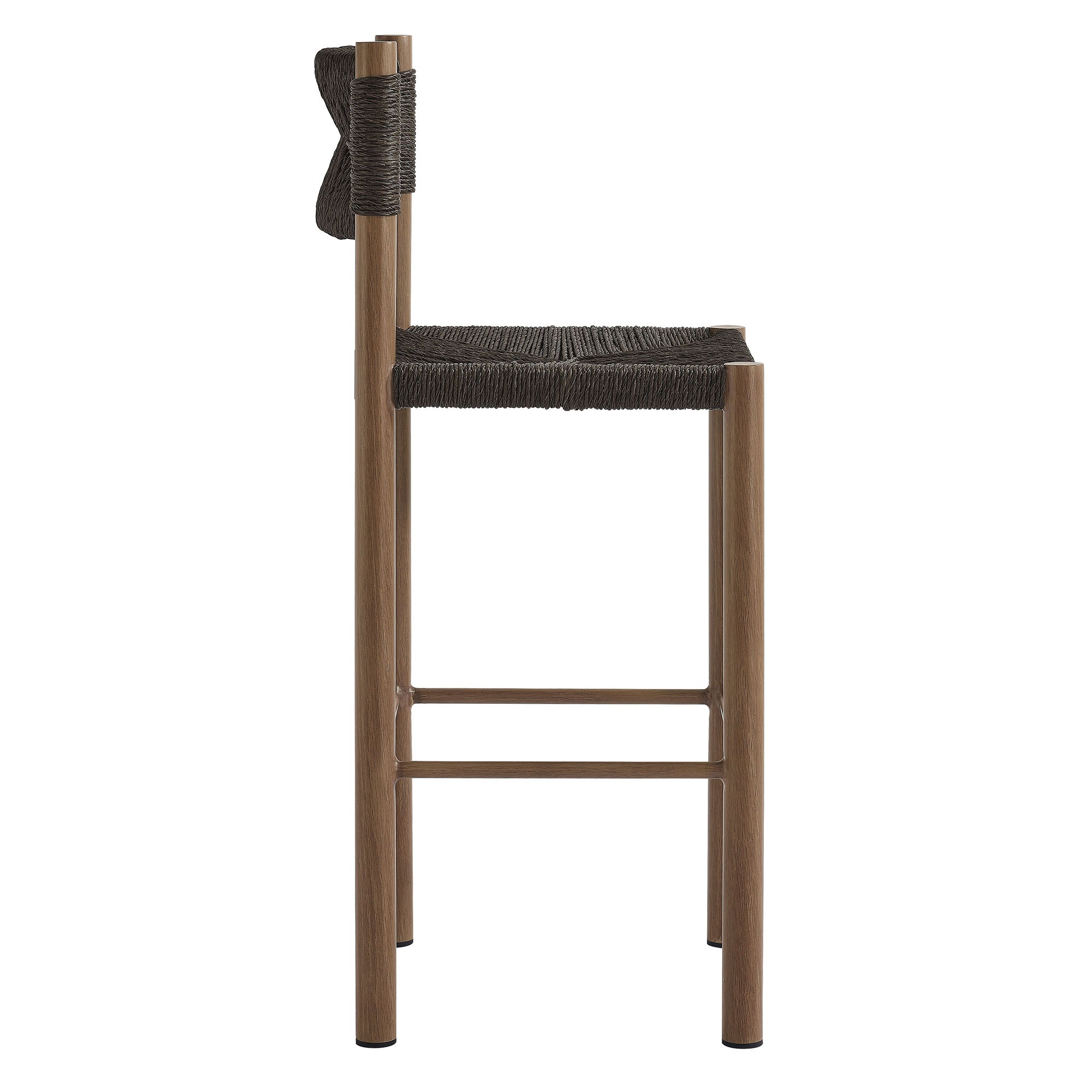 Ensemble de 2 tabourets de bar en rotin et aluminium pour patio extérieur Parkland
