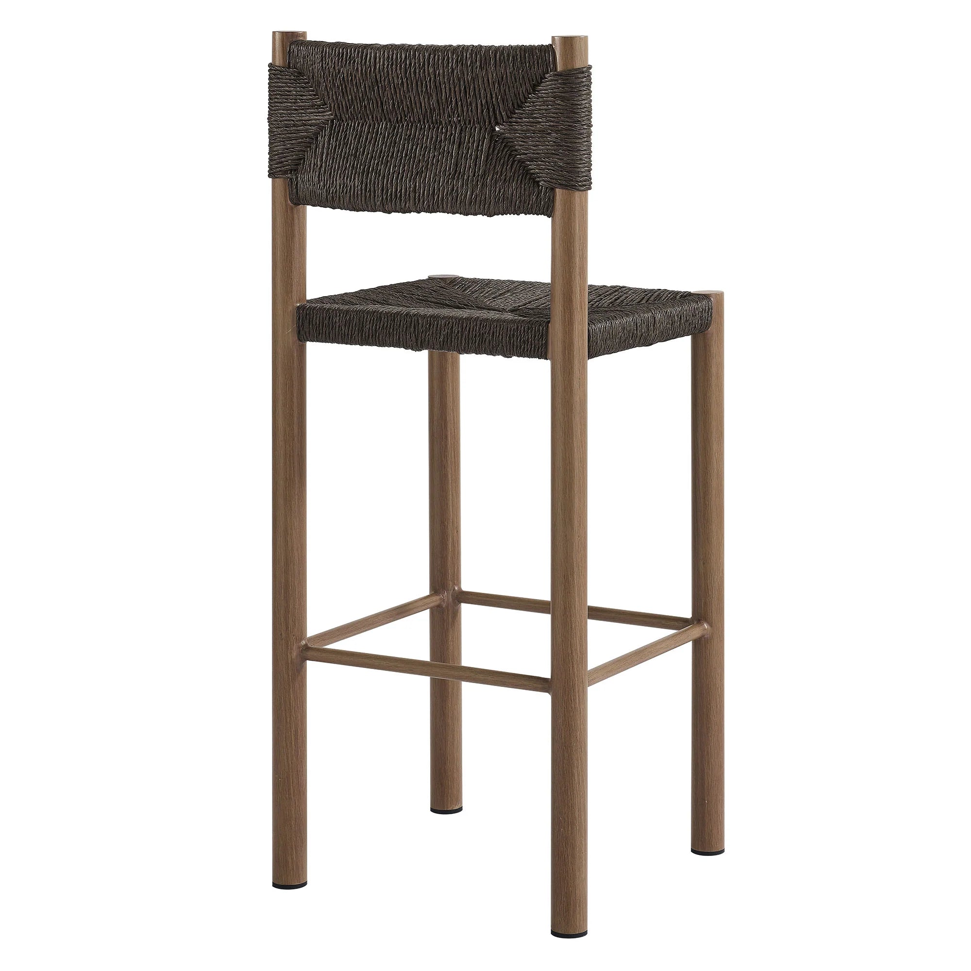 Ensemble de 2 tabourets de bar en rotin et aluminium pour patio extérieur Parkland