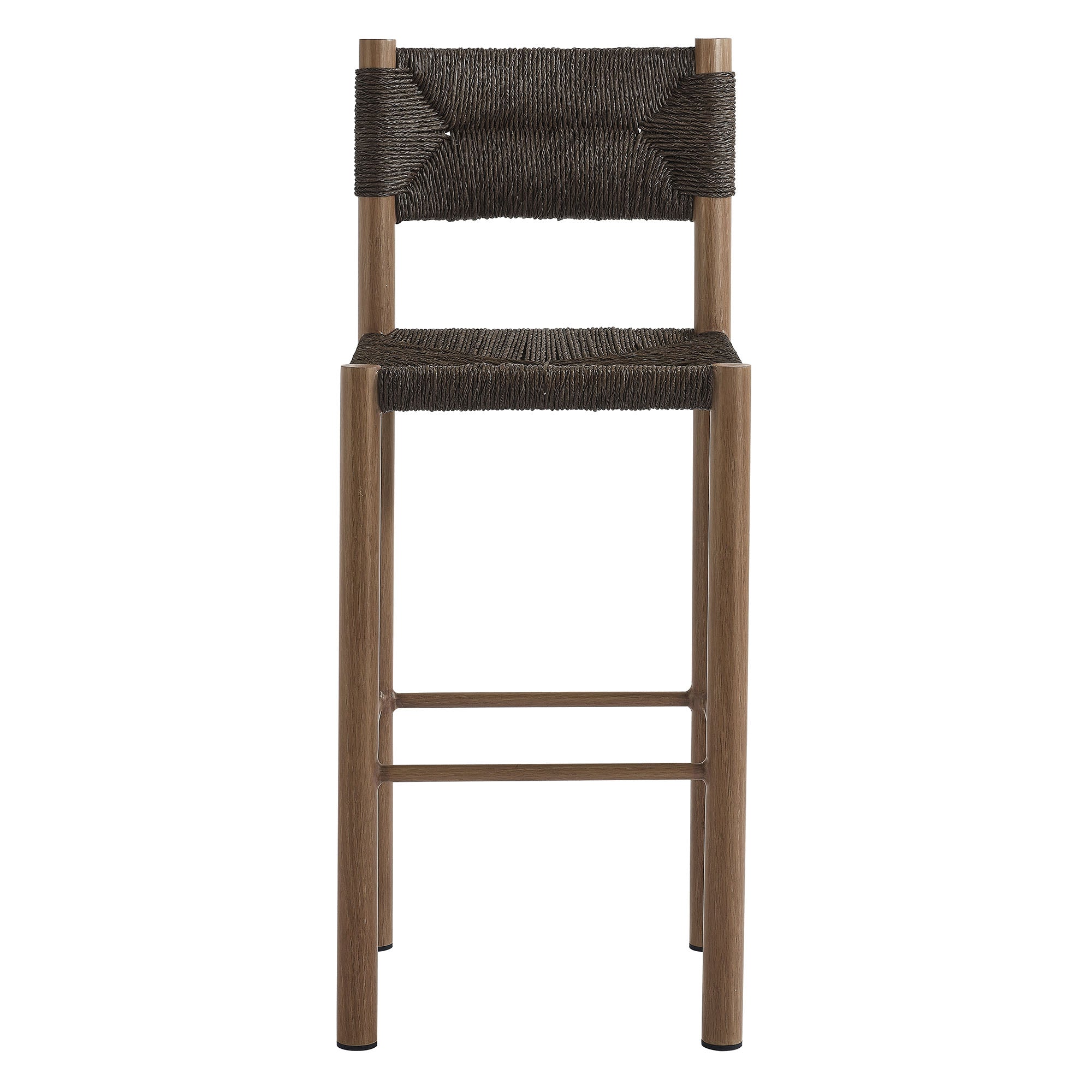 Ensemble de 2 tabourets de bar en rotin et aluminium pour patio extérieur Parkland