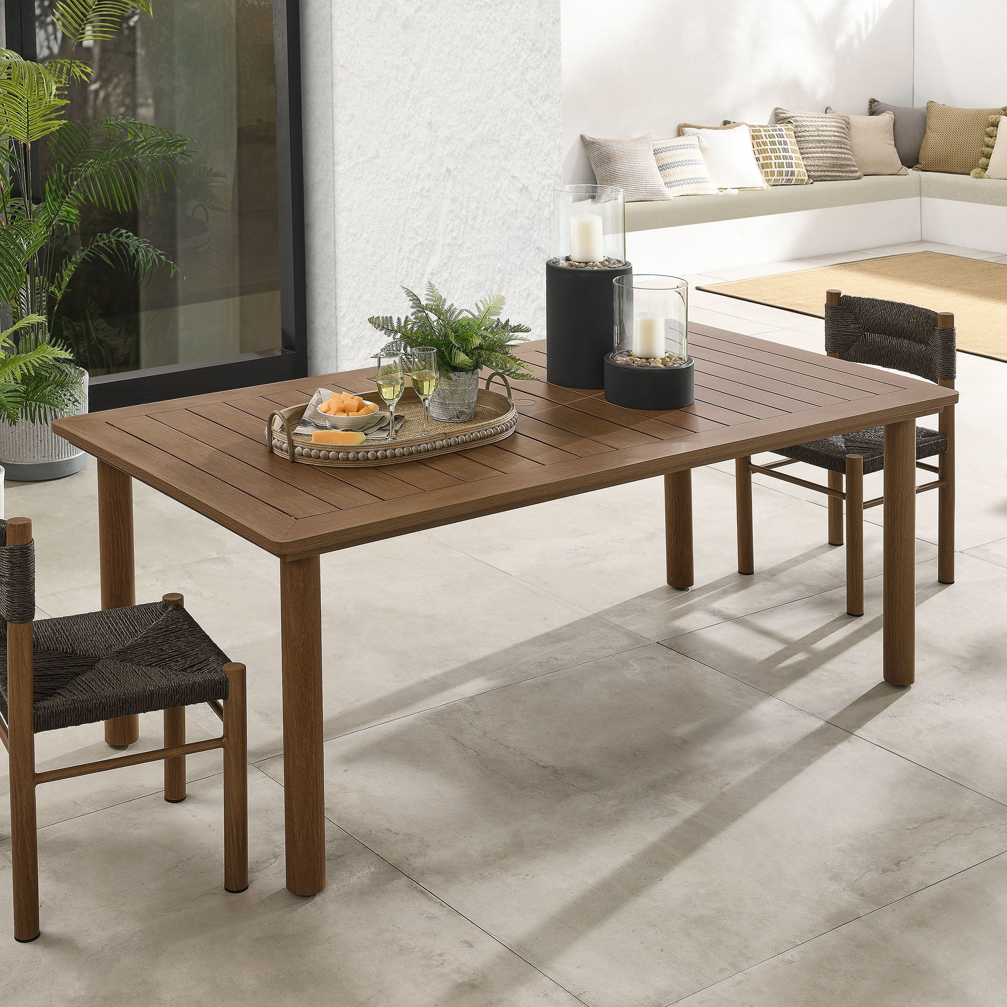 Table à manger extérieure en aluminium Parkland de 76 po