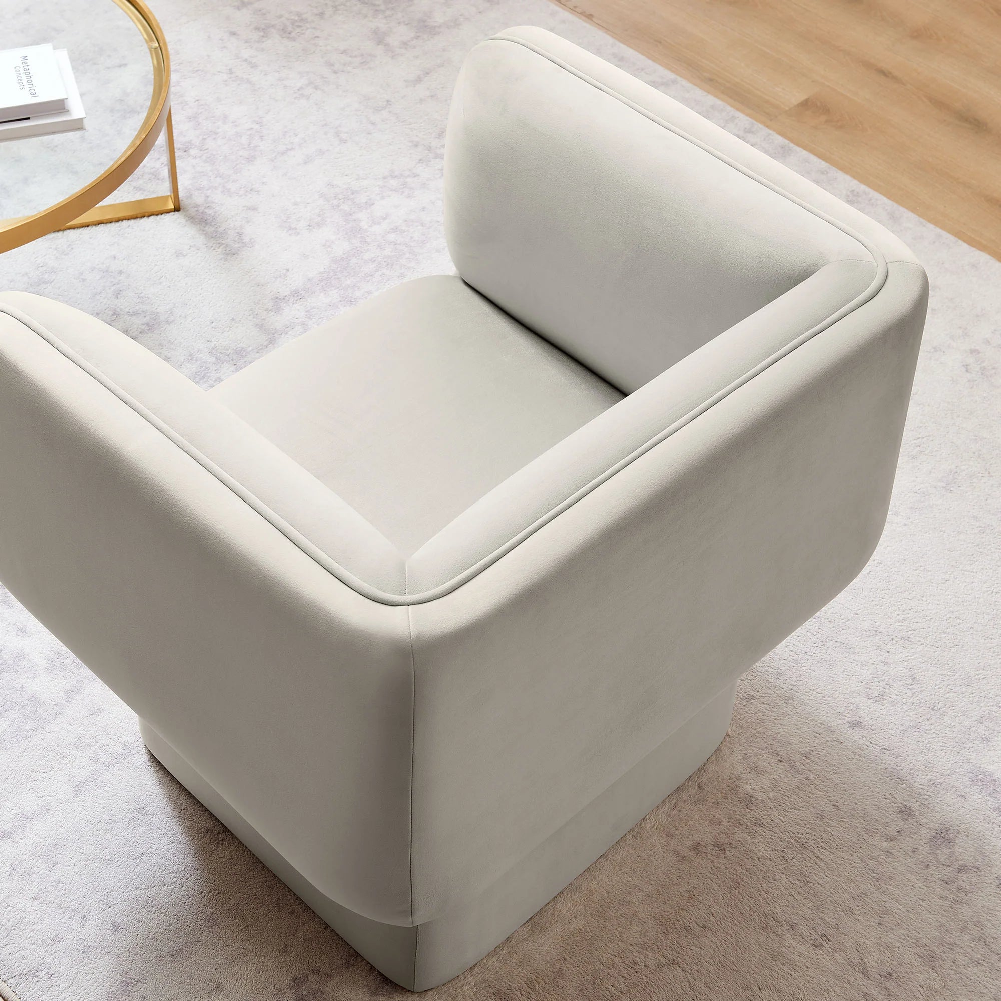 Fauteuil d'appoint en velours Tate Performance