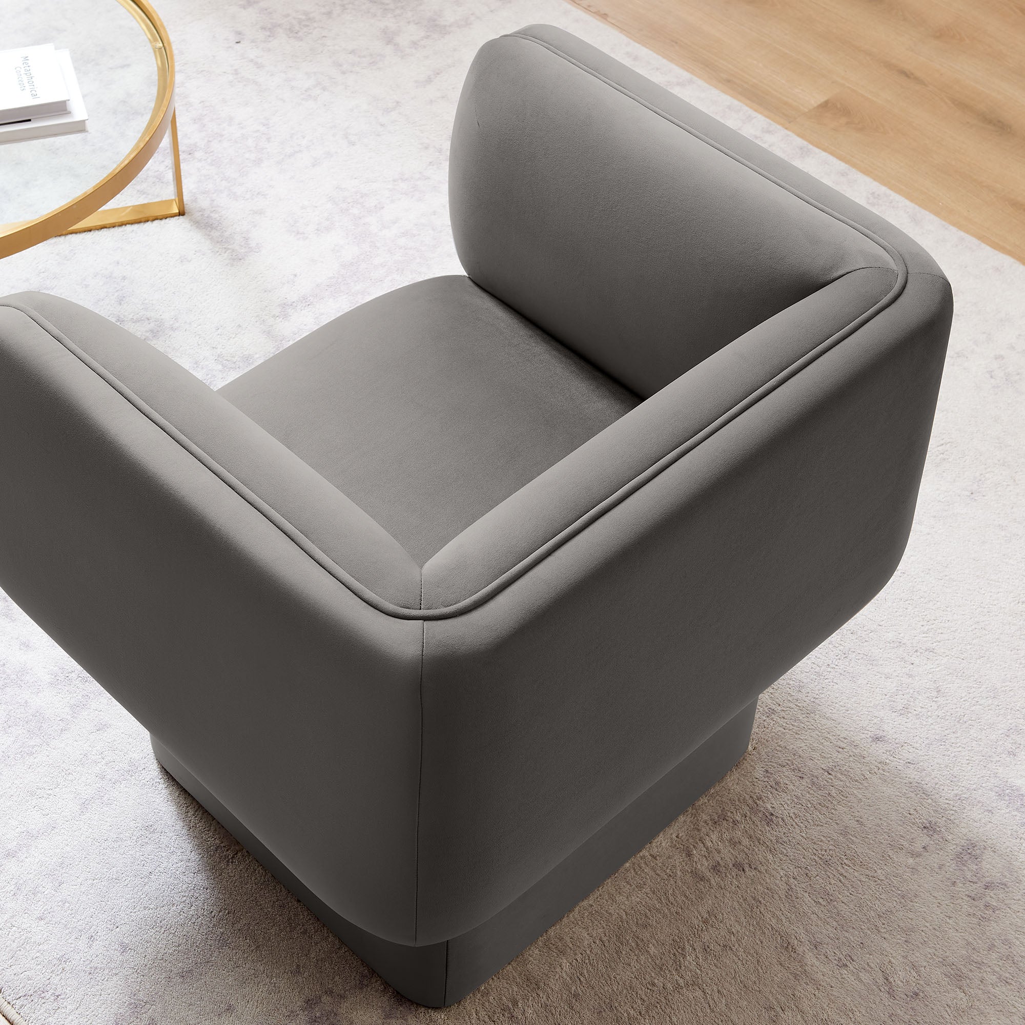 Fauteuil d'appoint en velours Tate Performance
