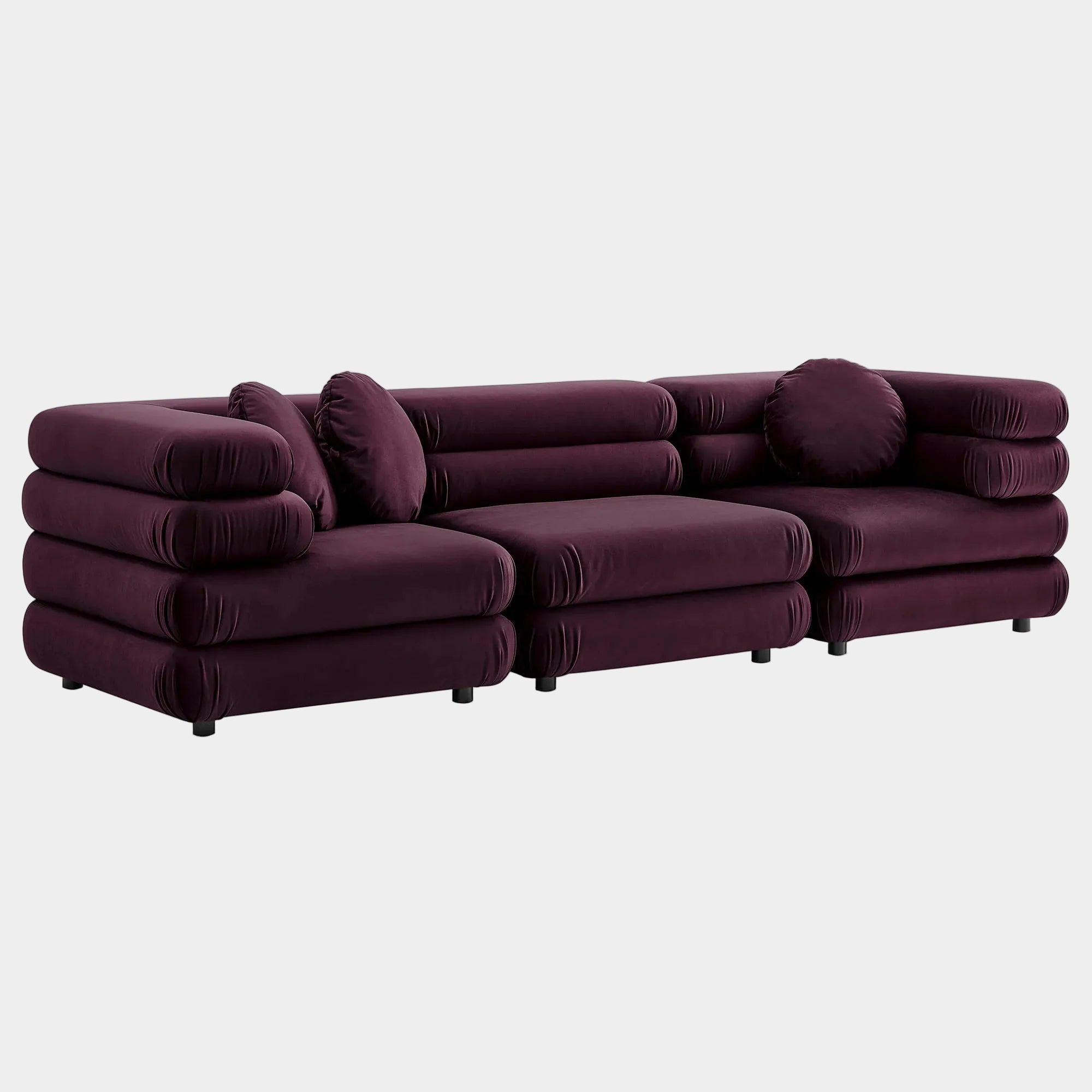 Jubilee 3-Piece Modular Performance Velvet Sectional Sofa