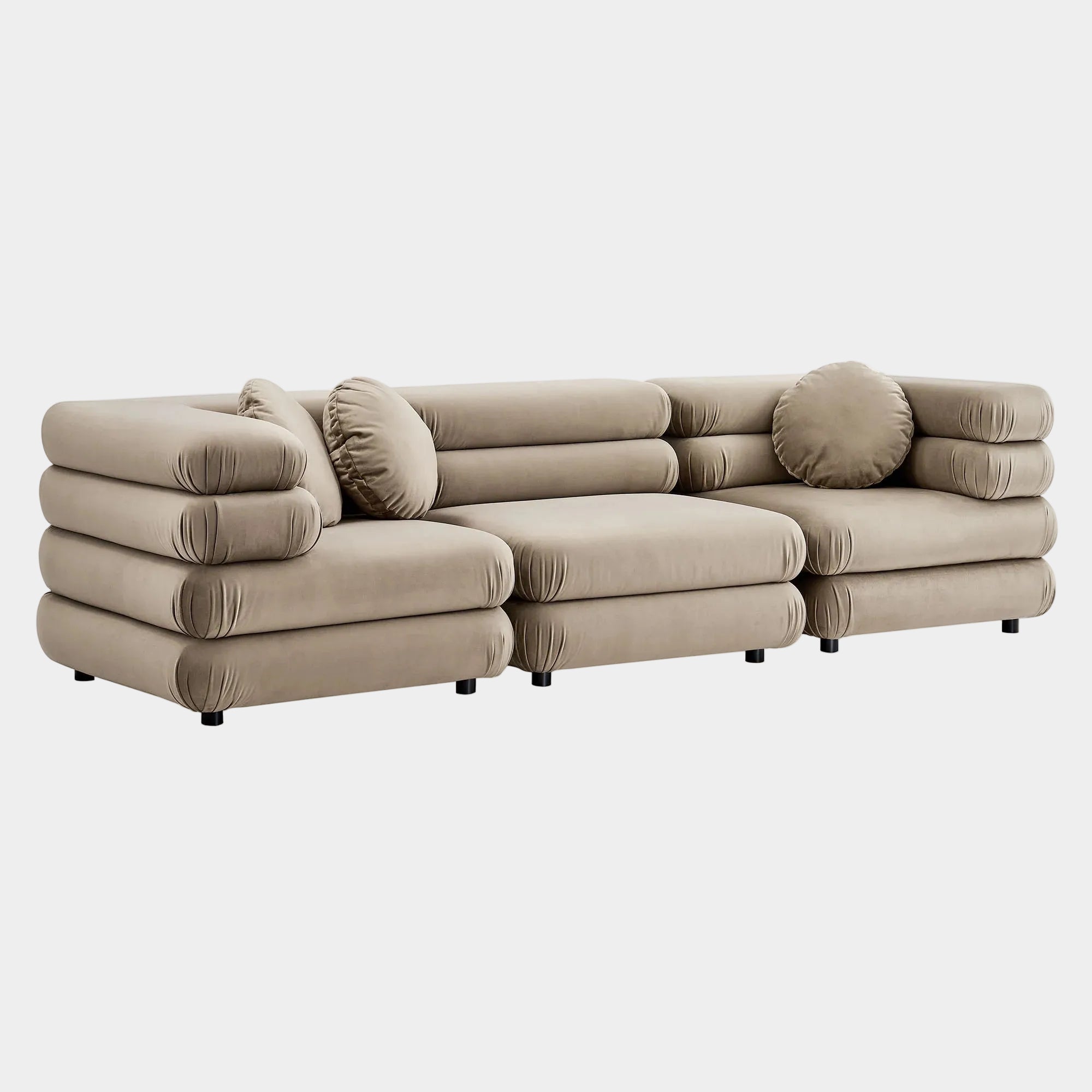 Jubilee 3-Piece Modular Performance Velvet Sectional Sofa