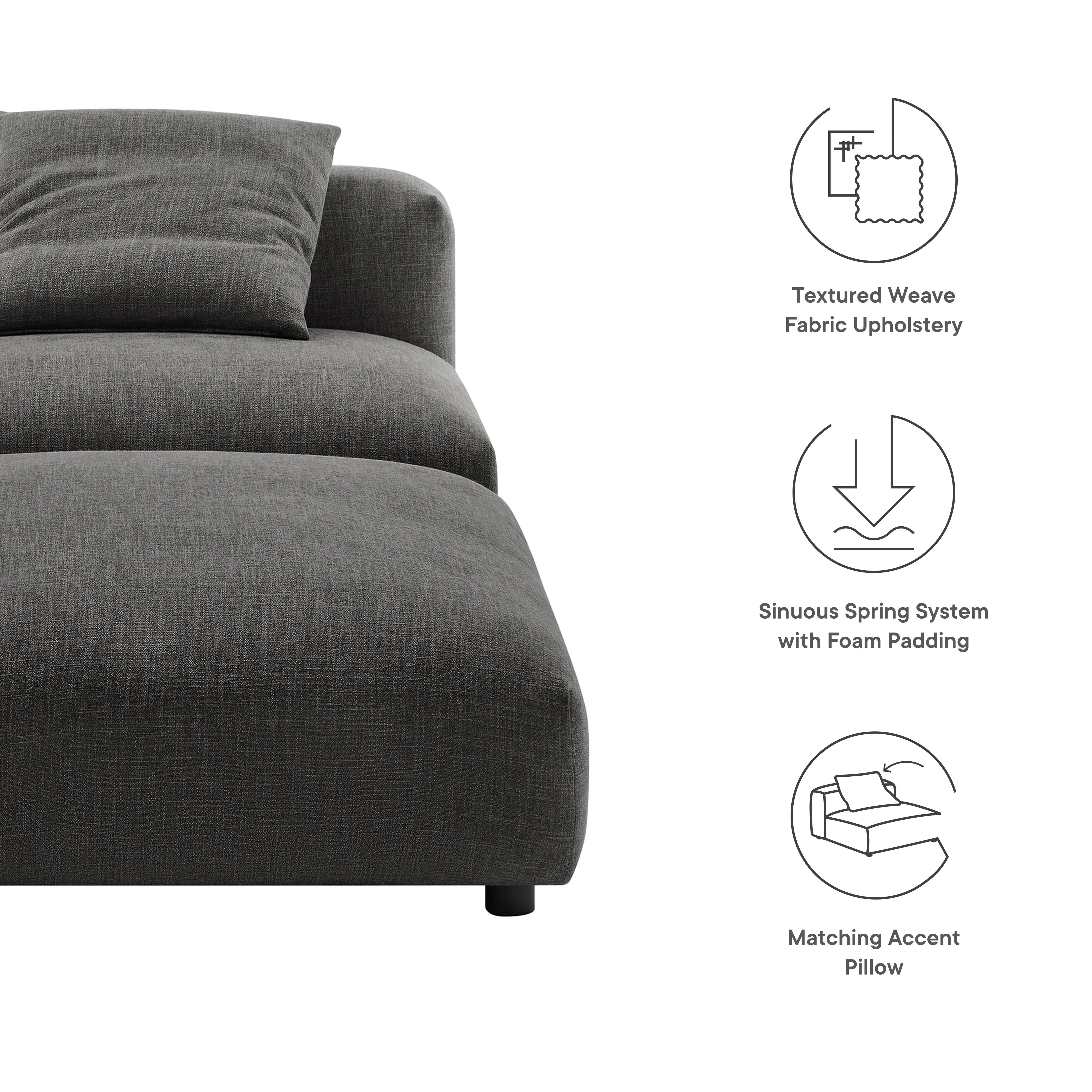 Fauteuil en tissu rembourré Engage