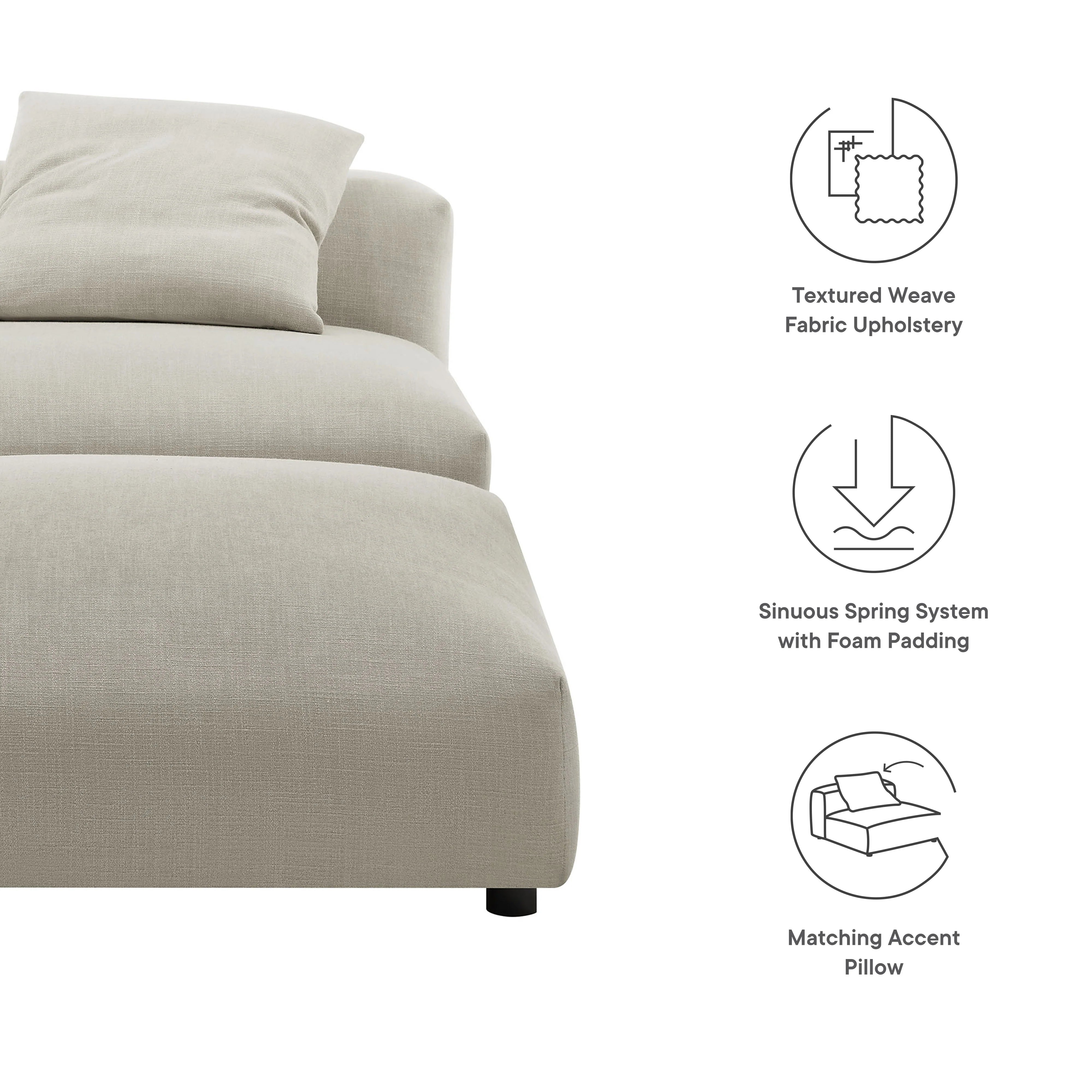 Fauteuil en tissu rembourré Engage