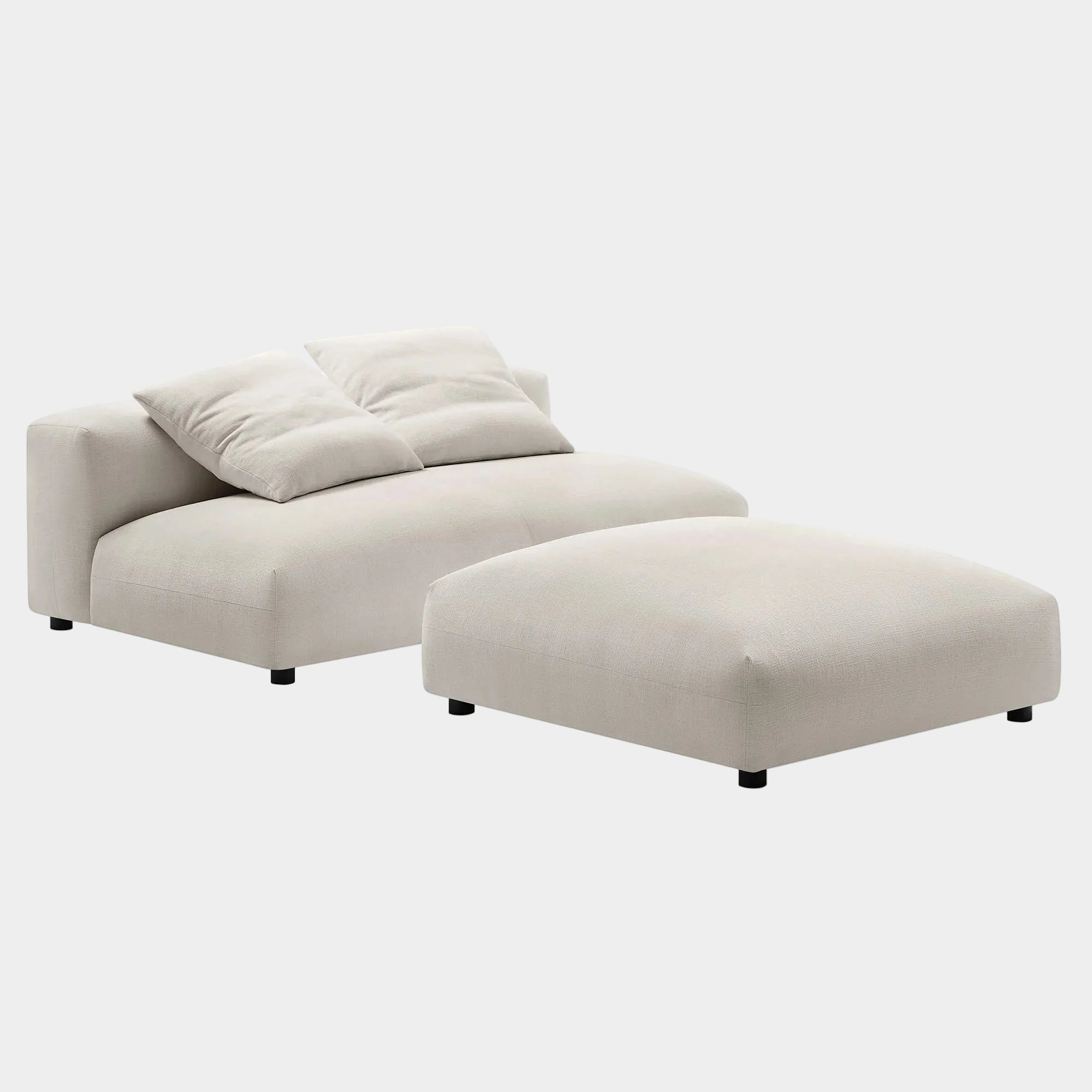 Chaise sans accoudoirs rembourrée en duvet Commix