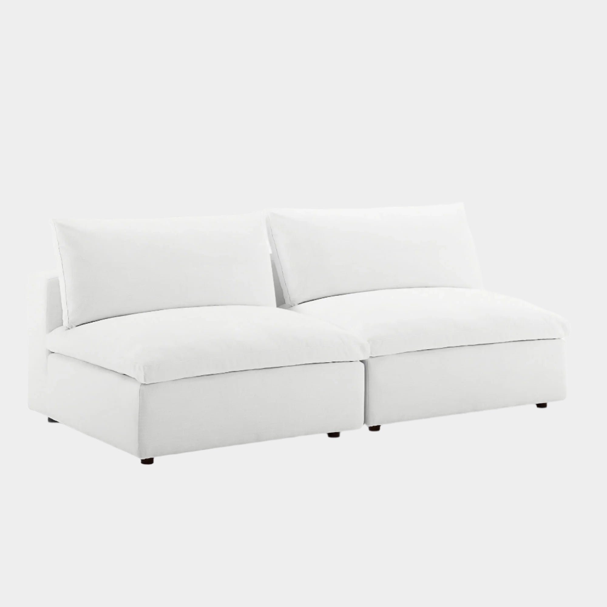 Commix Down Filled Overstuffed 2-Piece Armless Sectional Loveseat