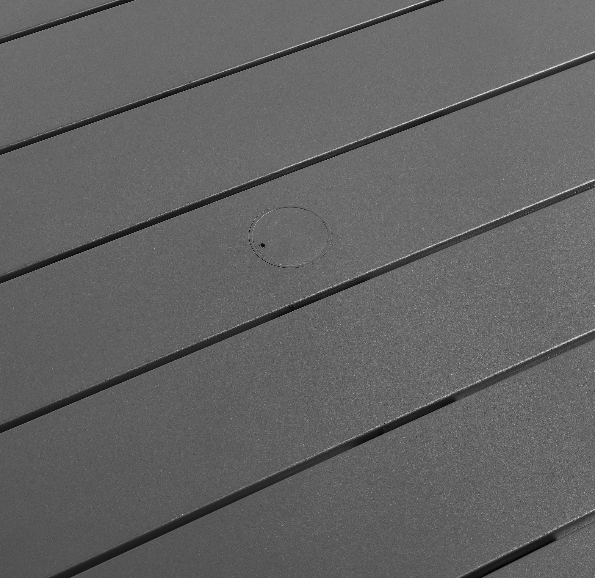 Table à manger rectangulaire en aluminium pour patio extérieur Tahoe en gris