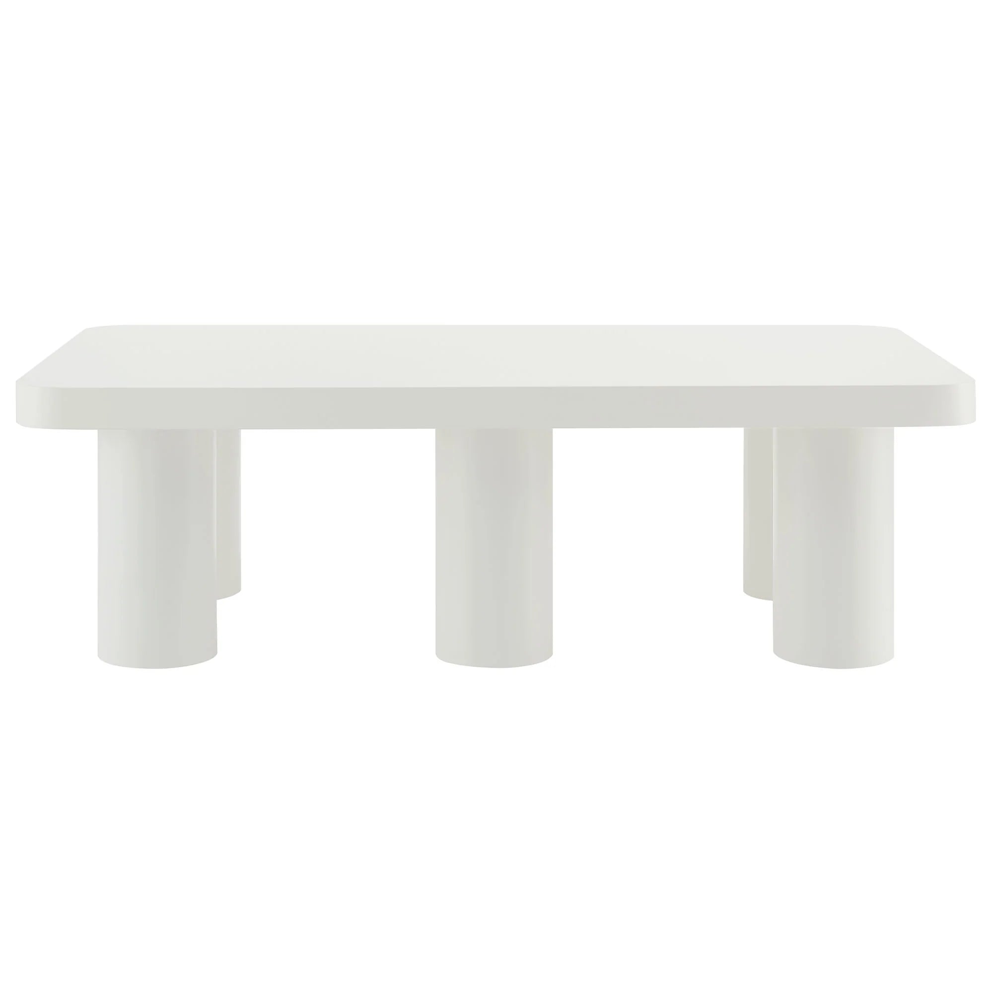 Cleo 54” Rectangular Coffee Table in White