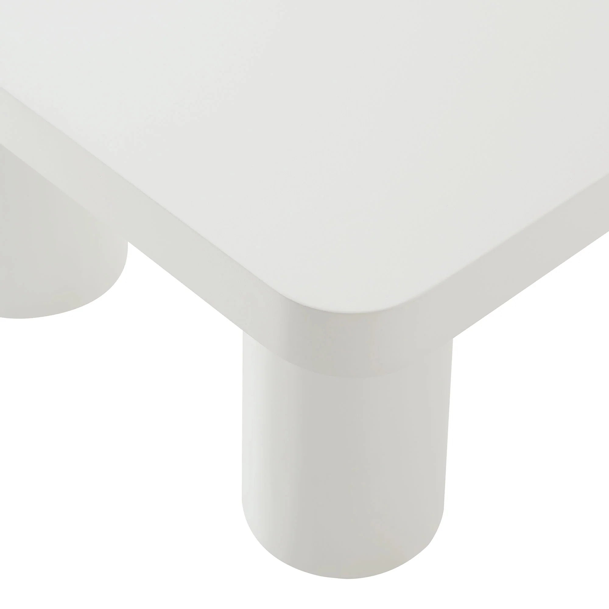 Cleo 54” Rectangular Coffee Table in White