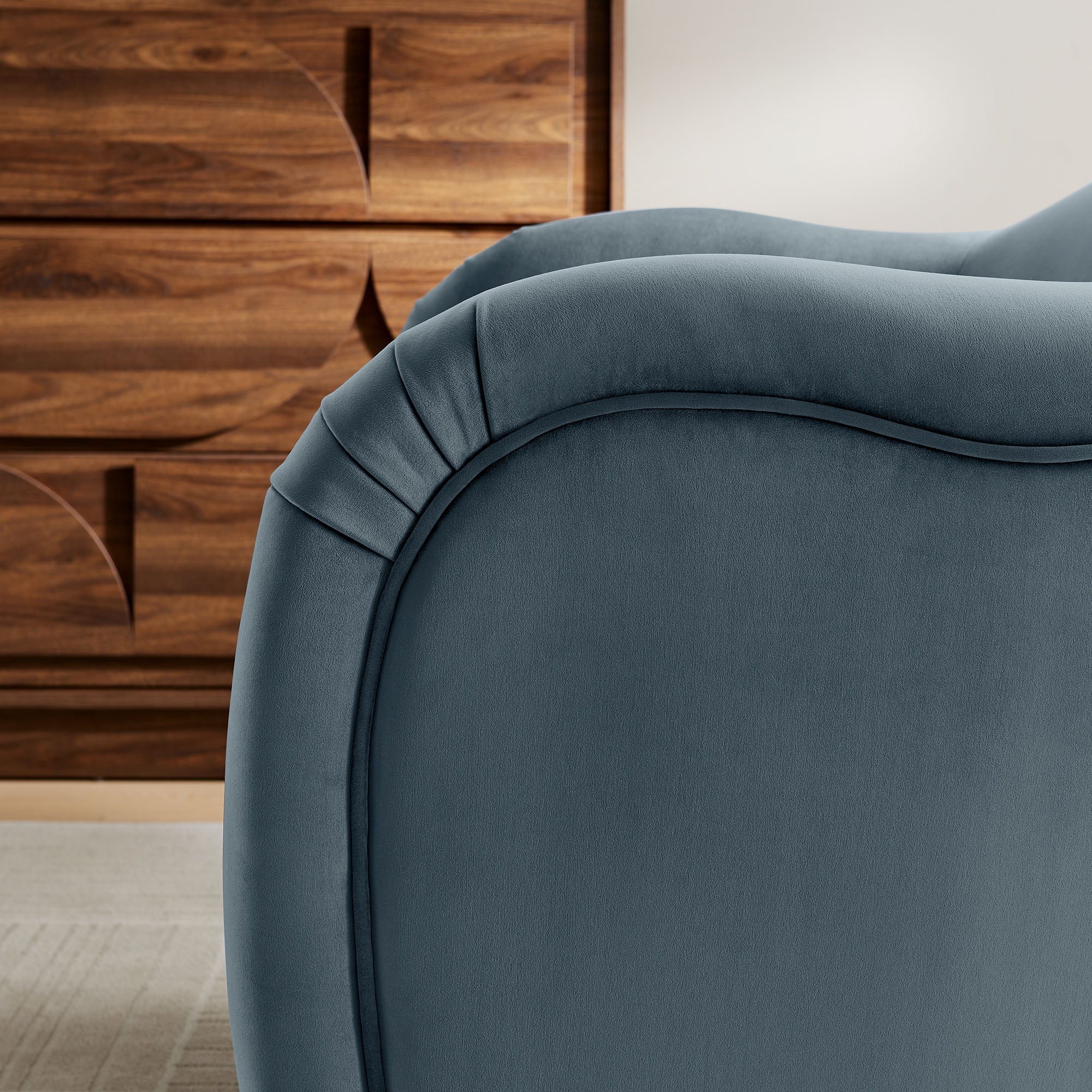 Fauteuil d'appoint en velours Compose Performance
