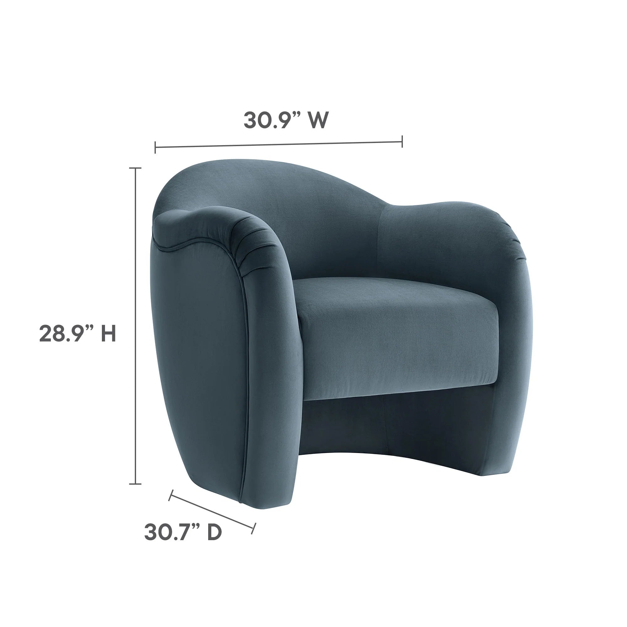 Fauteuil d'appoint en velours Compose Performance