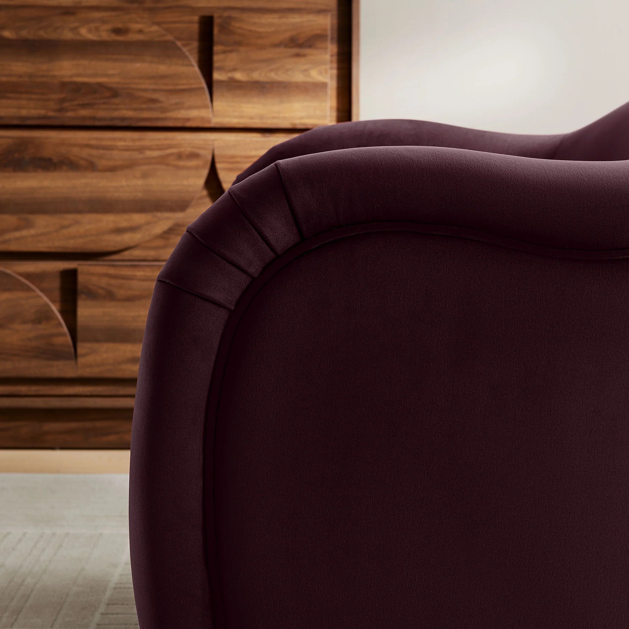 Fauteuil d'appoint en velours Compose Performance