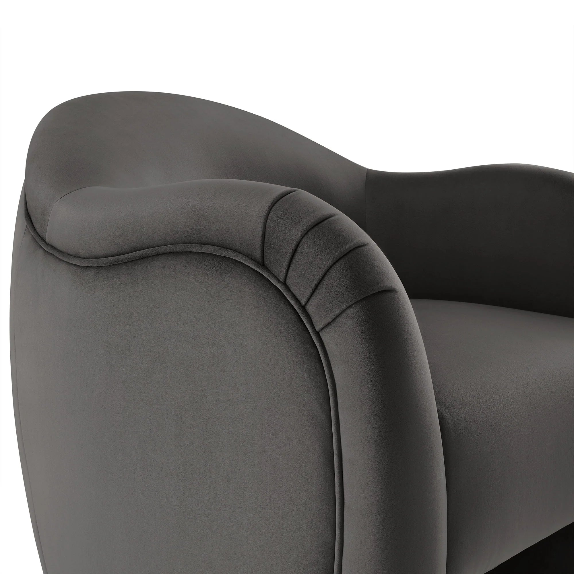 Fauteuil d'appoint en velours Compose Performance